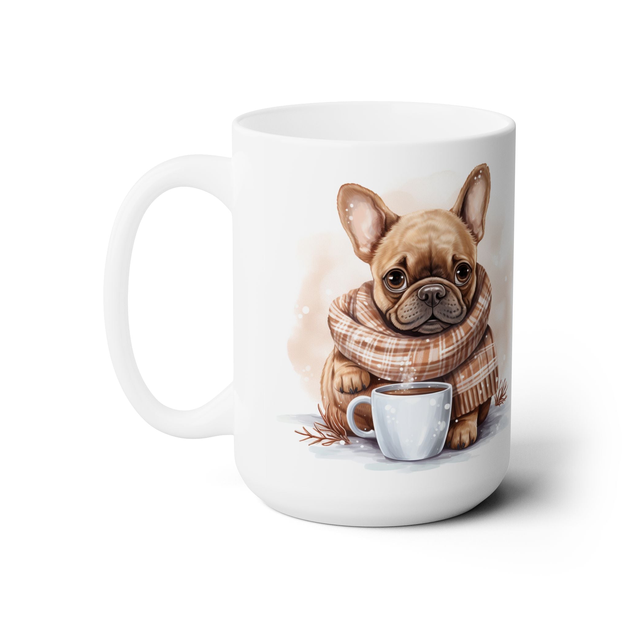 Cozy Frenchie Mug - Warm French Bulldog Coffee Cup for Dog Lovers - Darwin & Rose