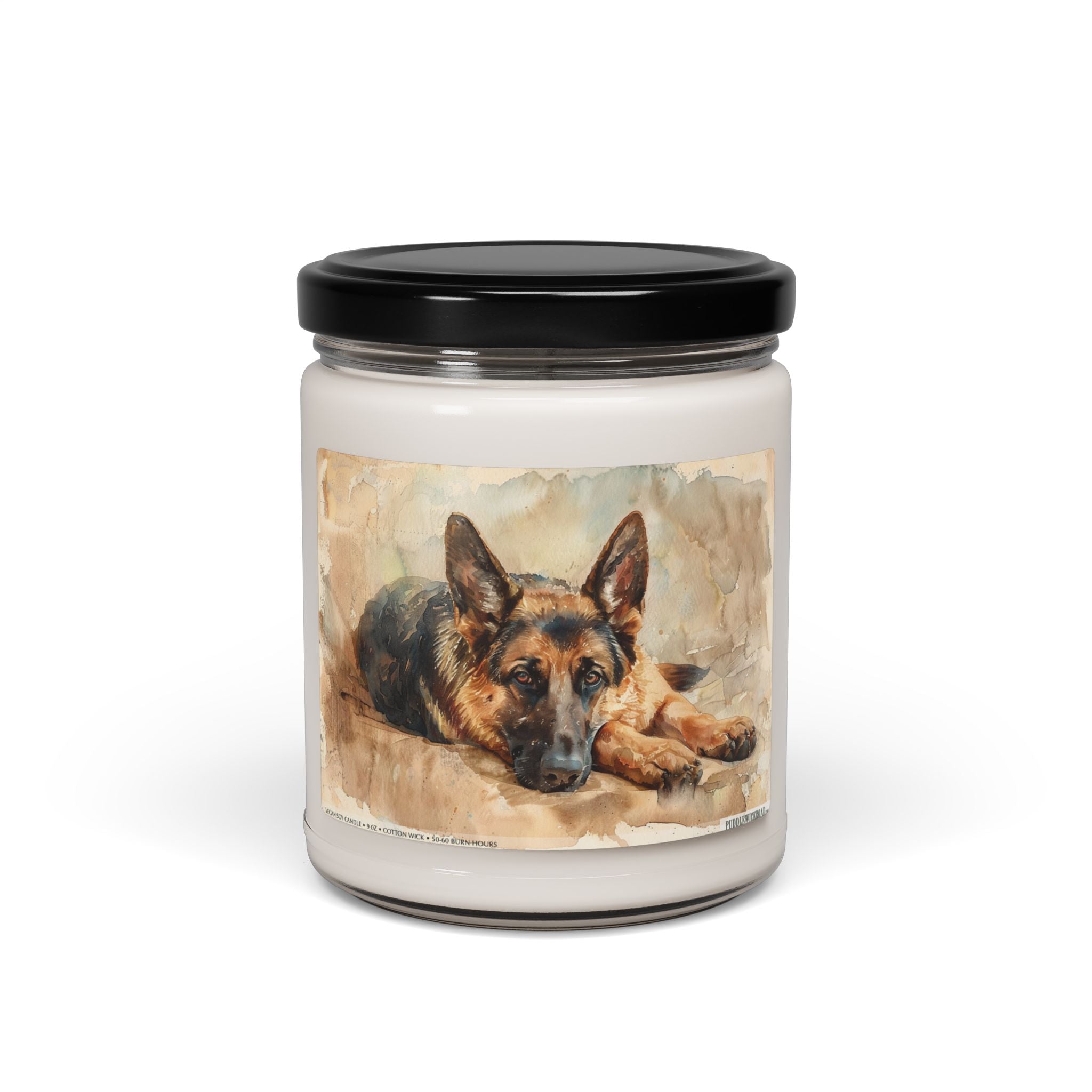 German Shepherd Aromatherapy Candle - Dog Lover Gift - Darwin & Rose