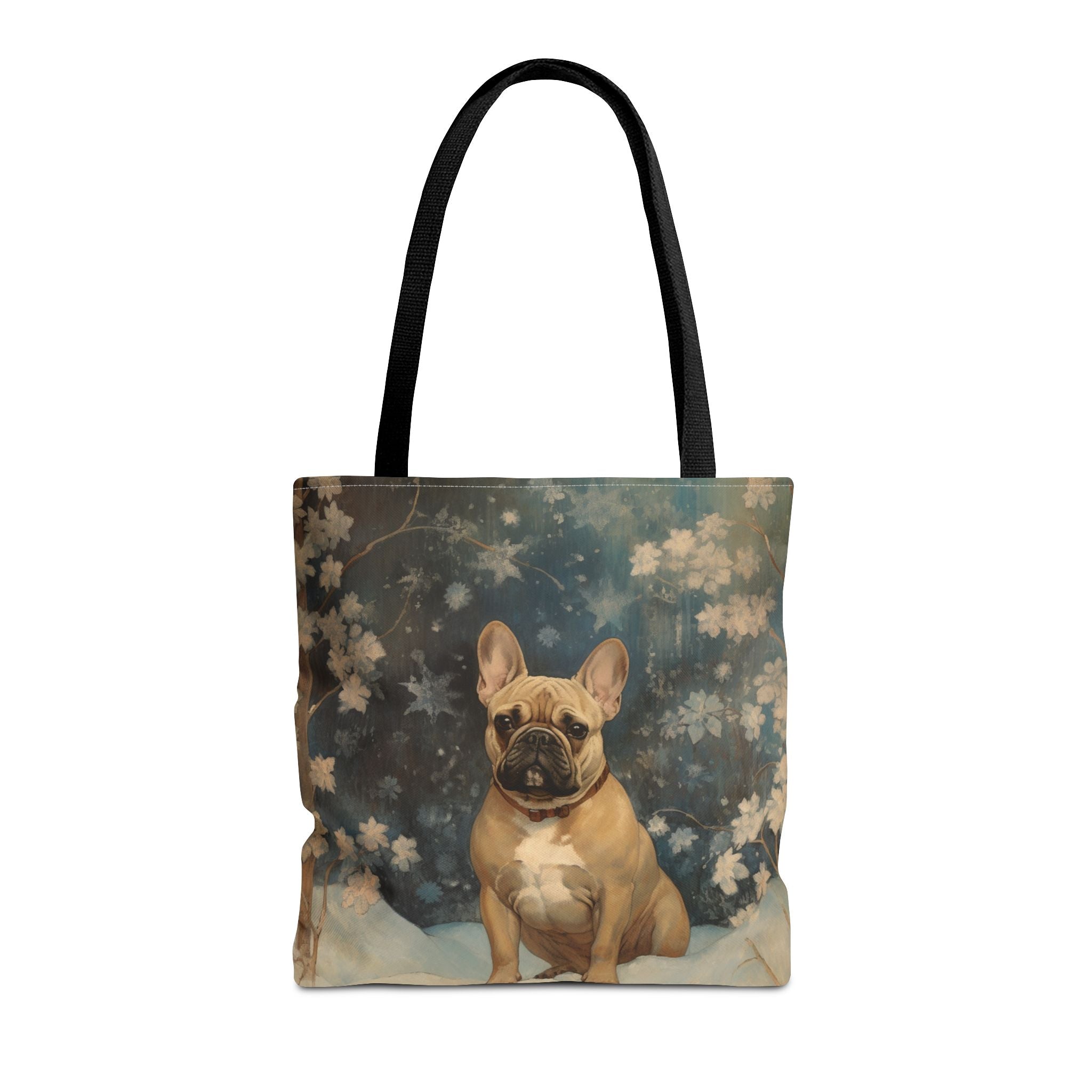 French Bulldog Winter Magic Tote Bag, Artistic Dog Lover Gift, Eco-Friendly - Darwin & Rose