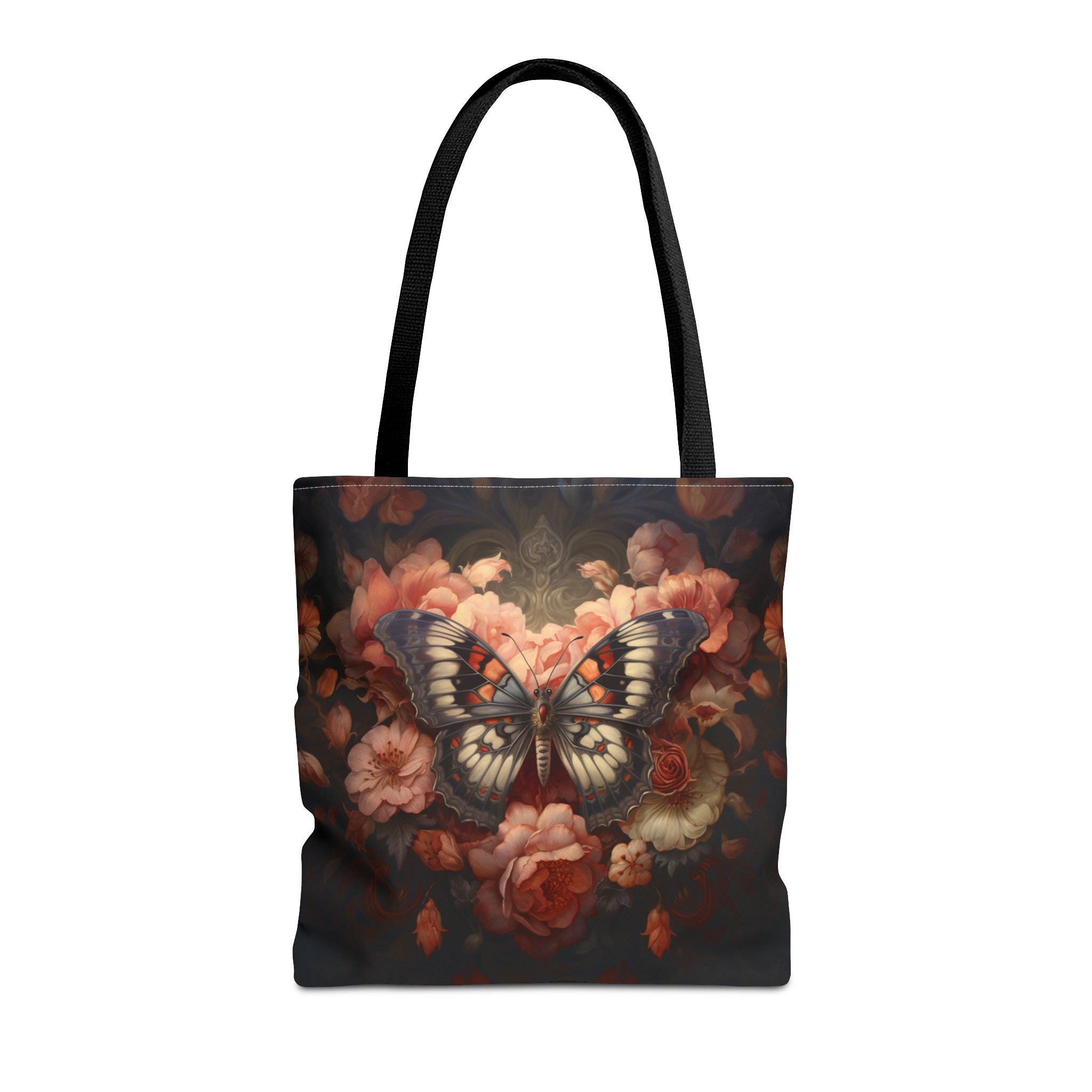 Butterfly Elegance Floral Tote Bag, Eco-Friendly Carry-All for Nature Lovers - Darwin & Rose