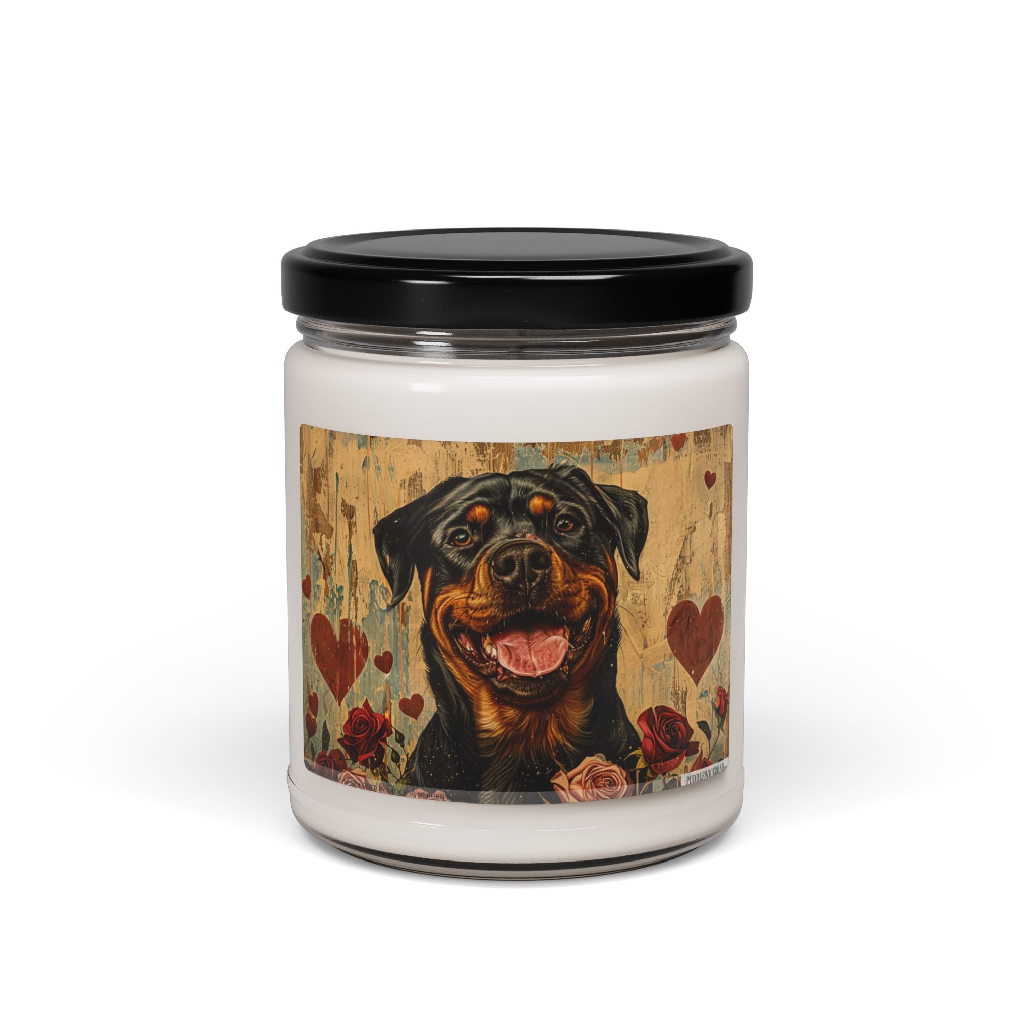 Rottweiler Charm Vintage Candle Gift - Darwin & Rose