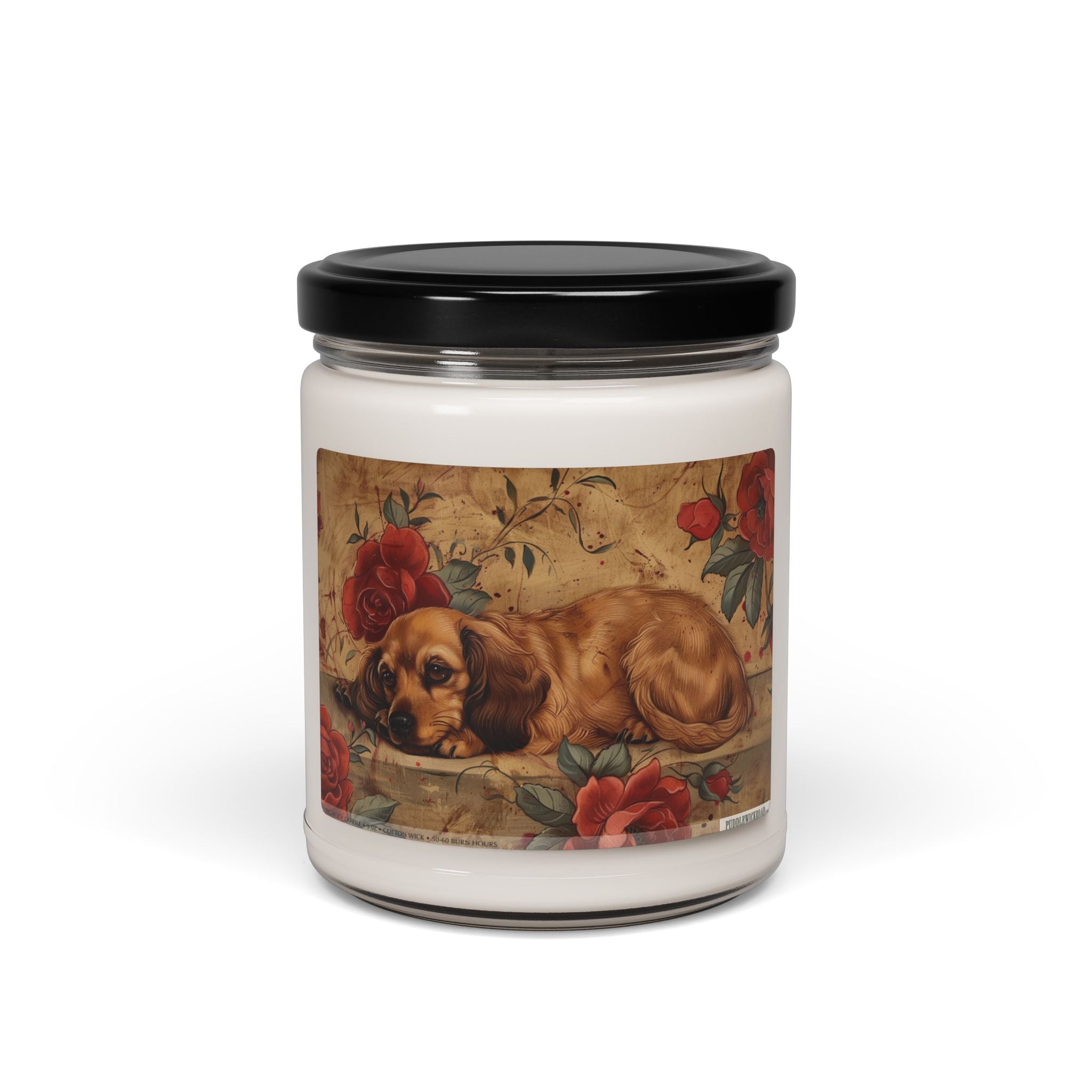 Dachshund Vintage Art Candle - Cozy Gift for Dog Lovers - Darwin & Rose