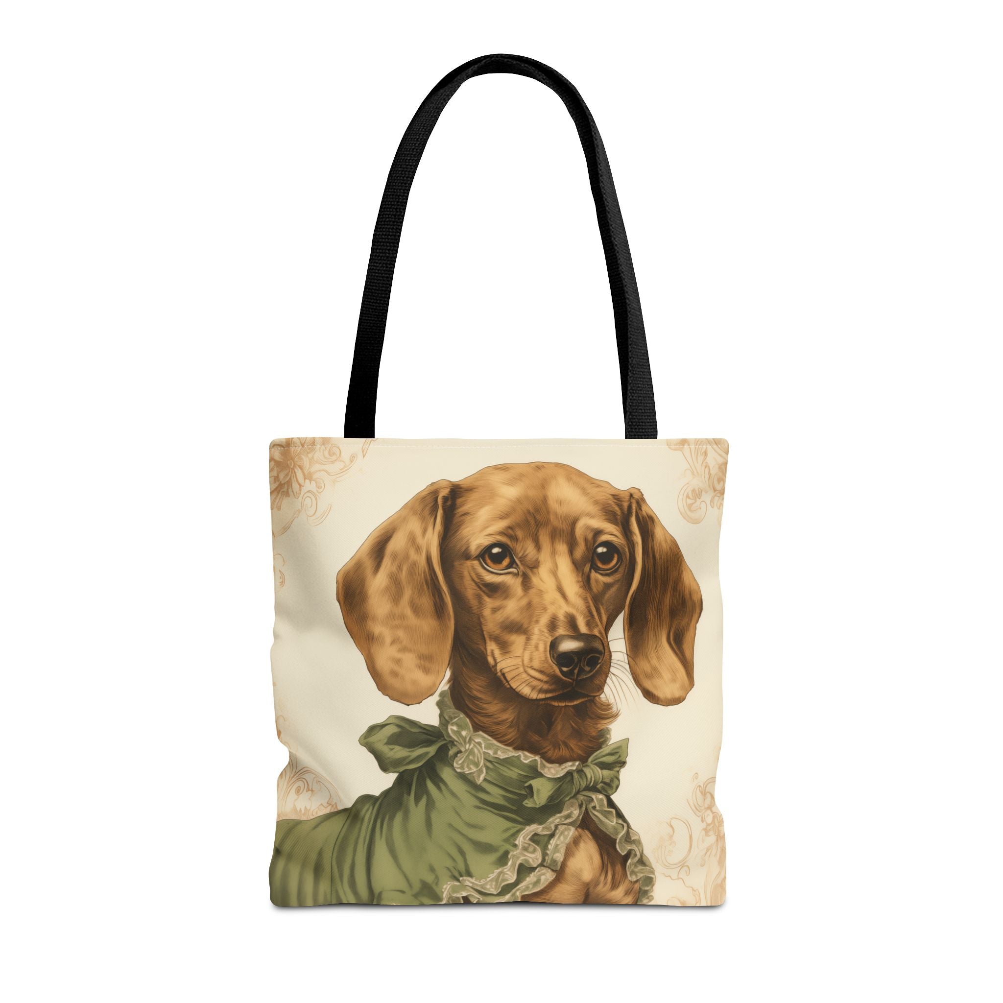 Regal Dachshund Canvas Tote Bag, Elegant Dog Lover Gift, Vintage Art Style - Darwin & Rose