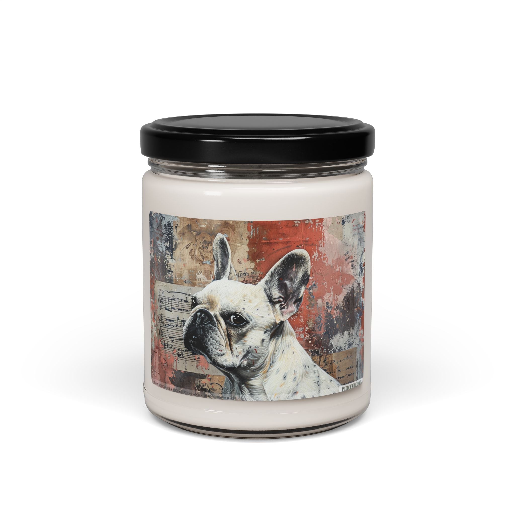 Frenchie Vintage Art Soy Candle - Perfect Gift for Dog Lovers - Darwin & Rose