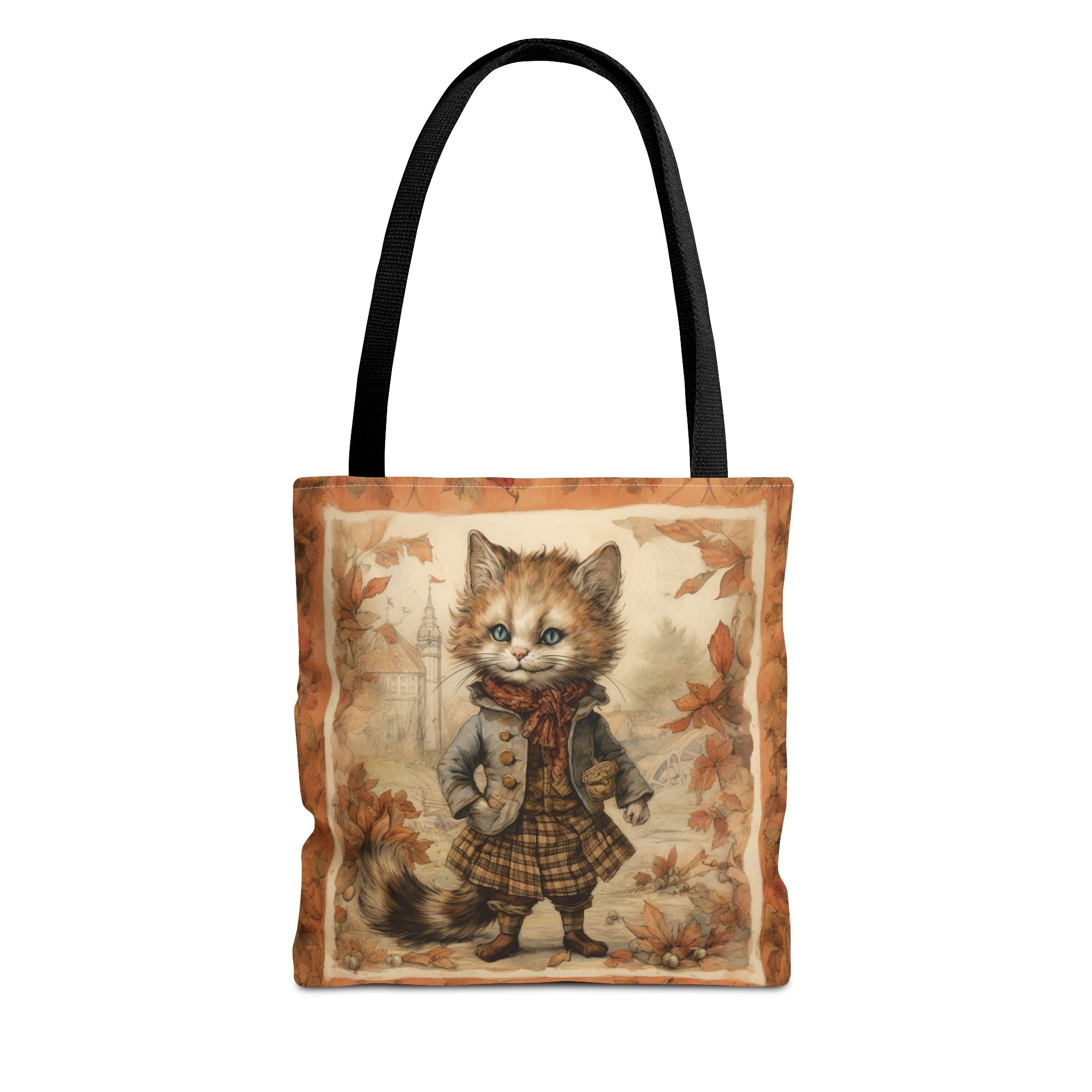 Whimsical Autumn Cat Tote Bag, Eco-Friendly and Gift-Ready - Darwin & Rose