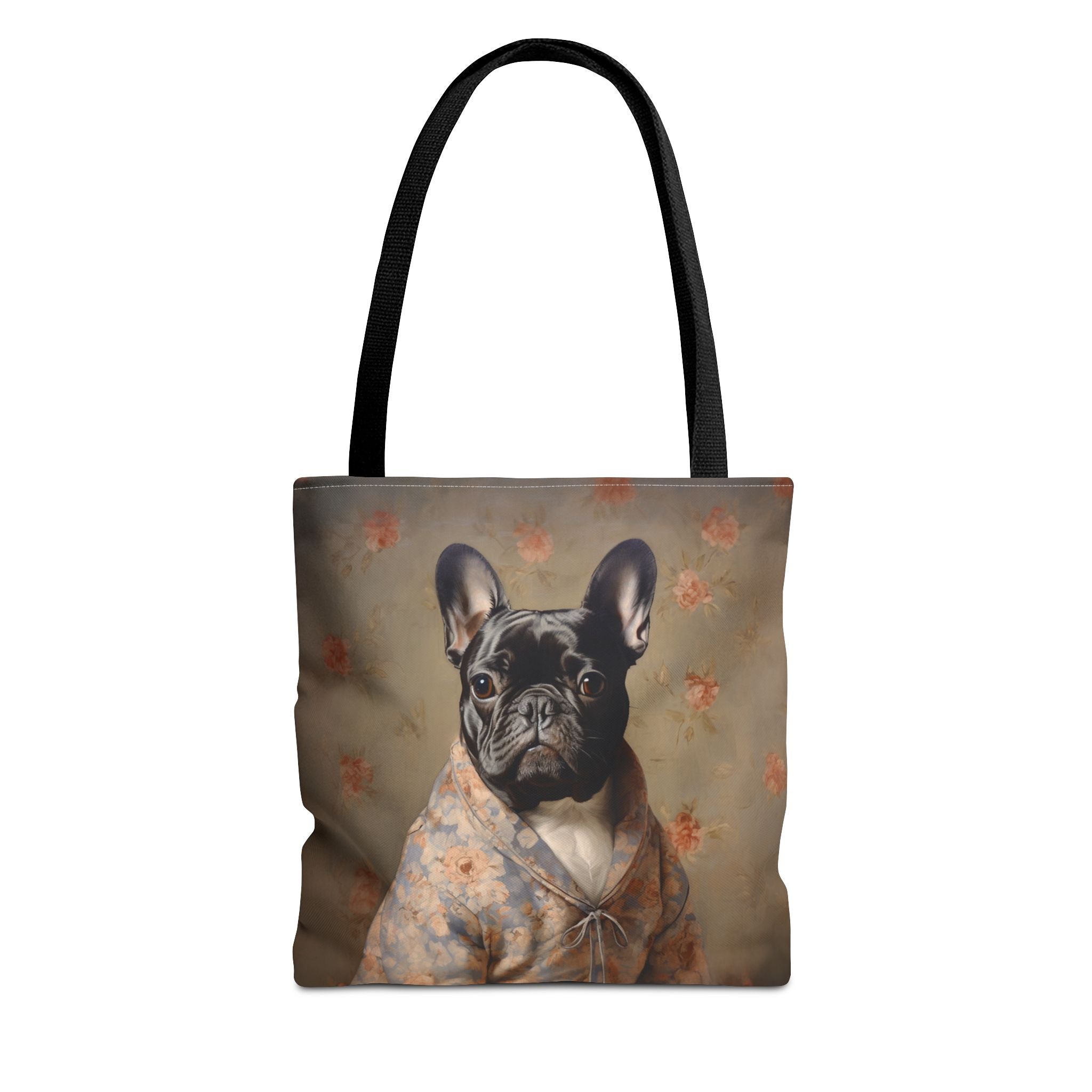 French Bulldog Kimono Floral Tote Bag - Artistic Dog Lover's Companion - Darwin & Rose