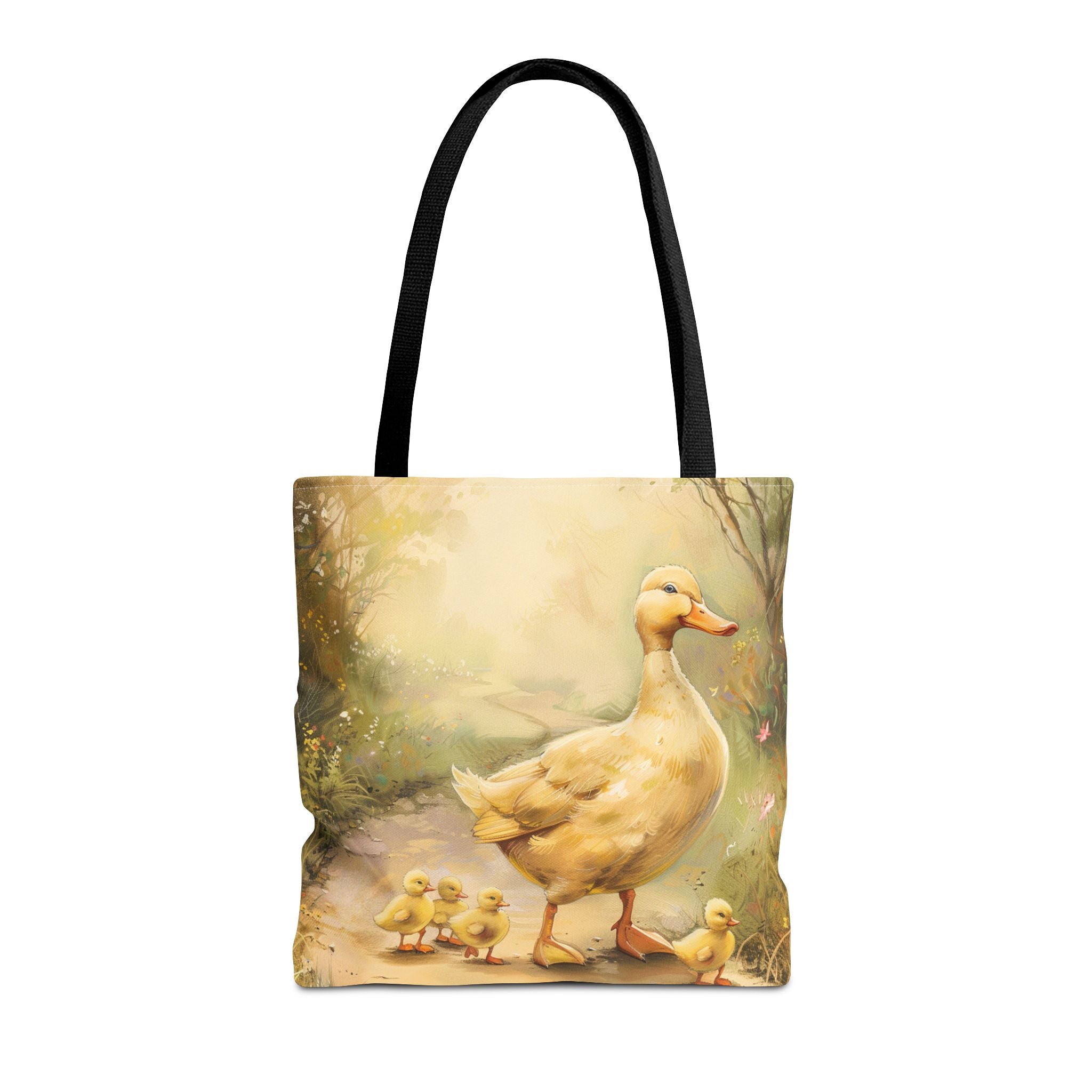 Charming Yellow Ducklings Canvas Tote Bag, Eco-Friendly Market Companion - Darwin & Rose