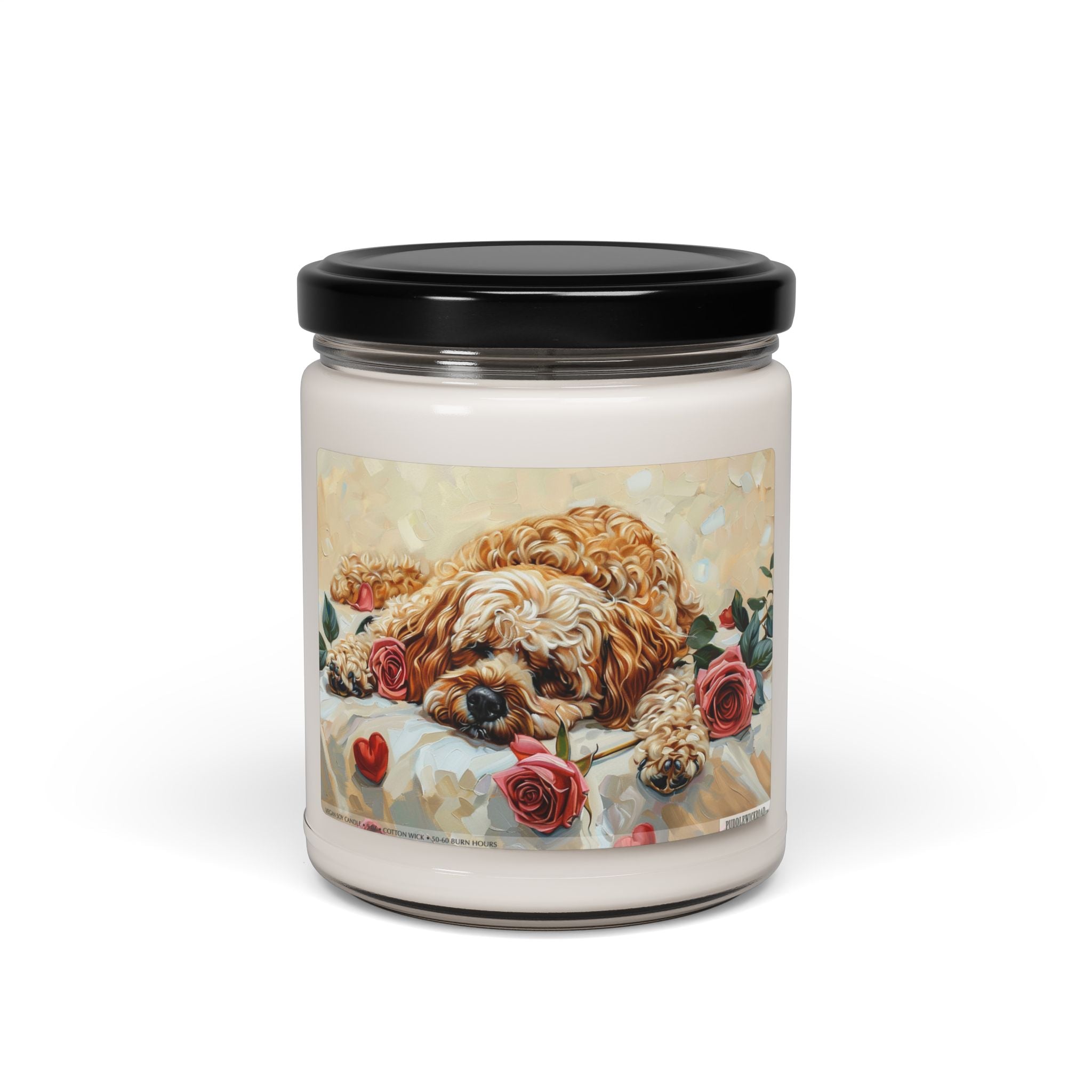 Cavapoo Candle - Cozy Vintage Art Gift for Dog Lovers - Darwin & Rose