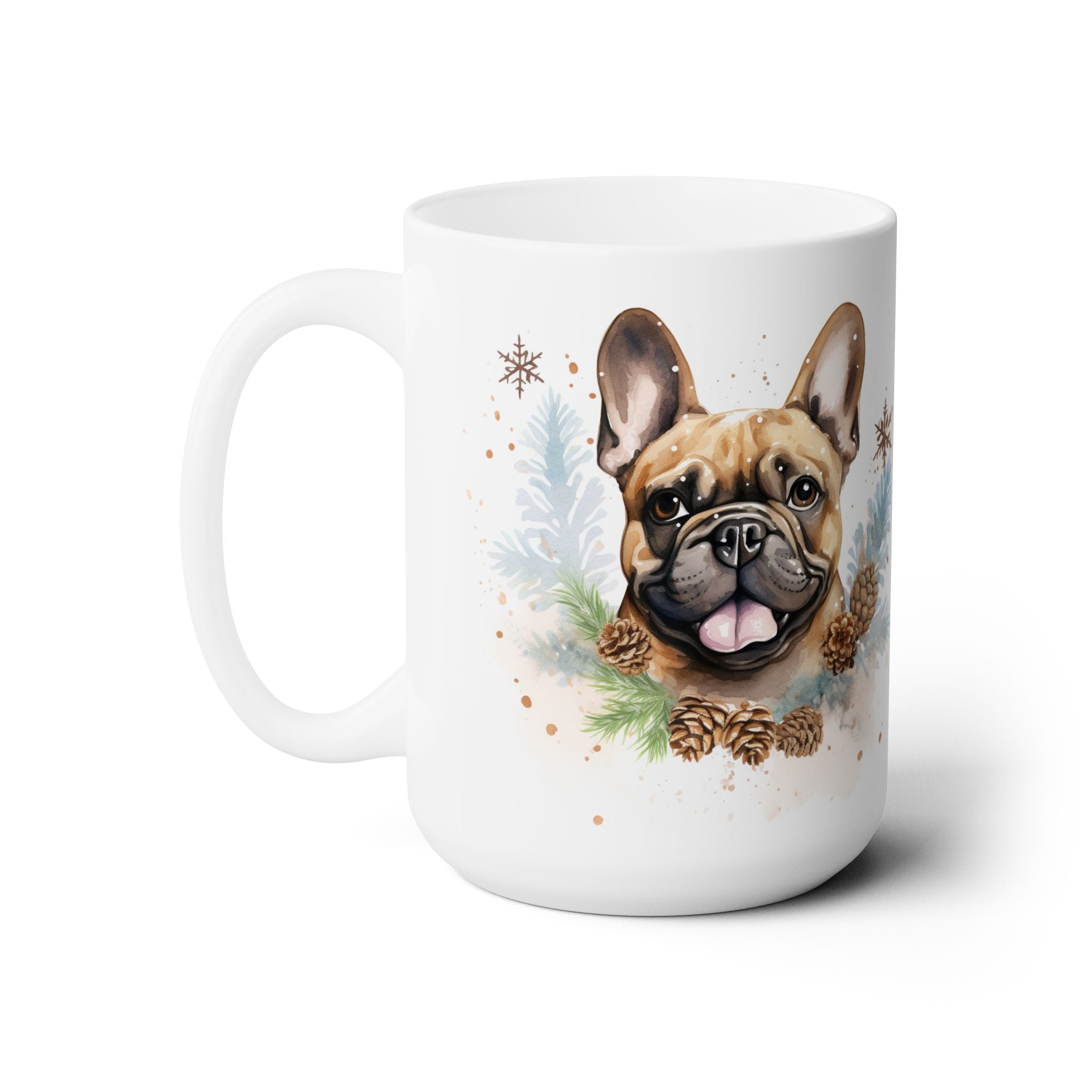 Frenchie Christmas Mug - Festive French Bulldog Coffee Cup - Darwin & Rose