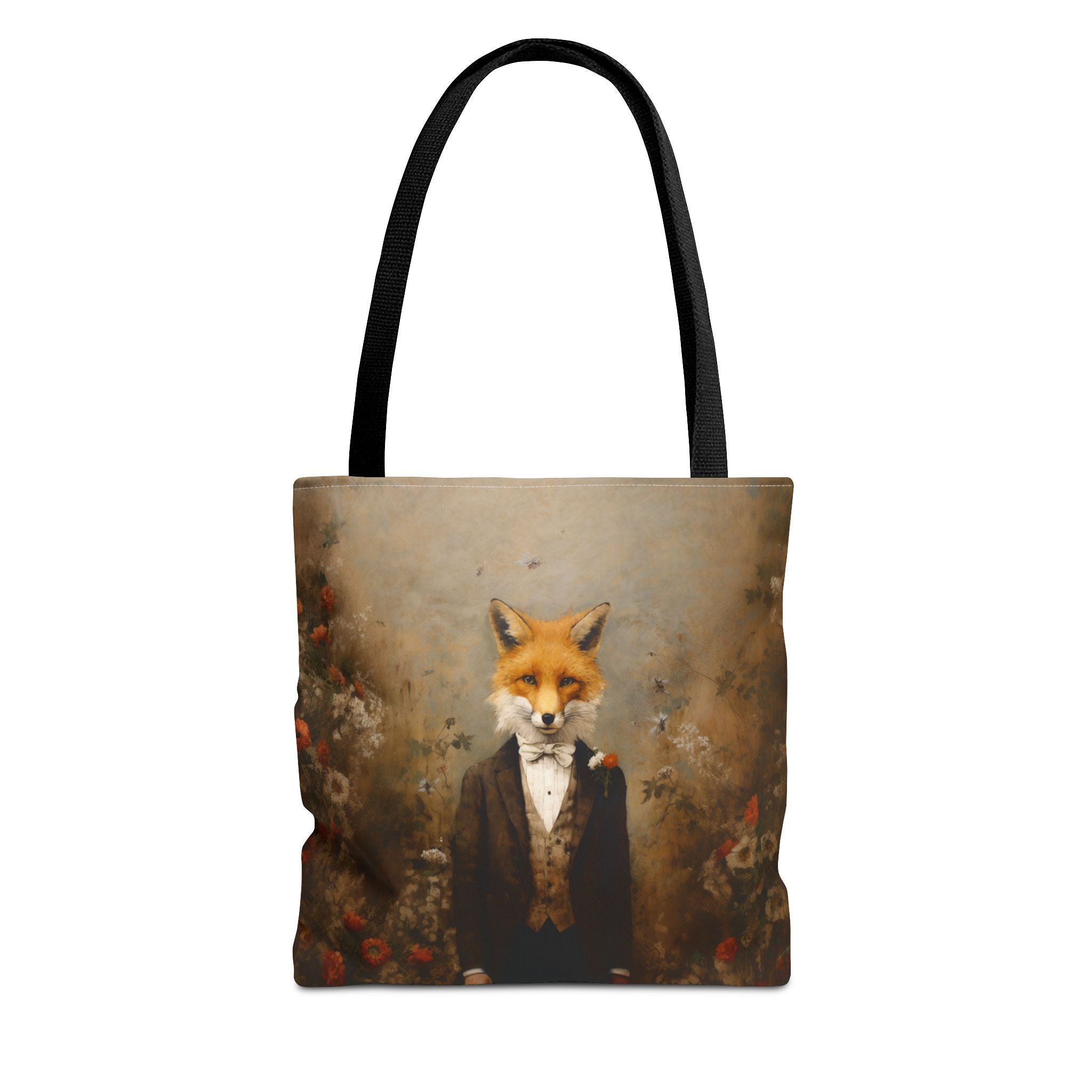 Elegant Fox Tote Bag - Vintage Art-Inspired Eco-Friendly Canvas Bag - Darwin & Rose