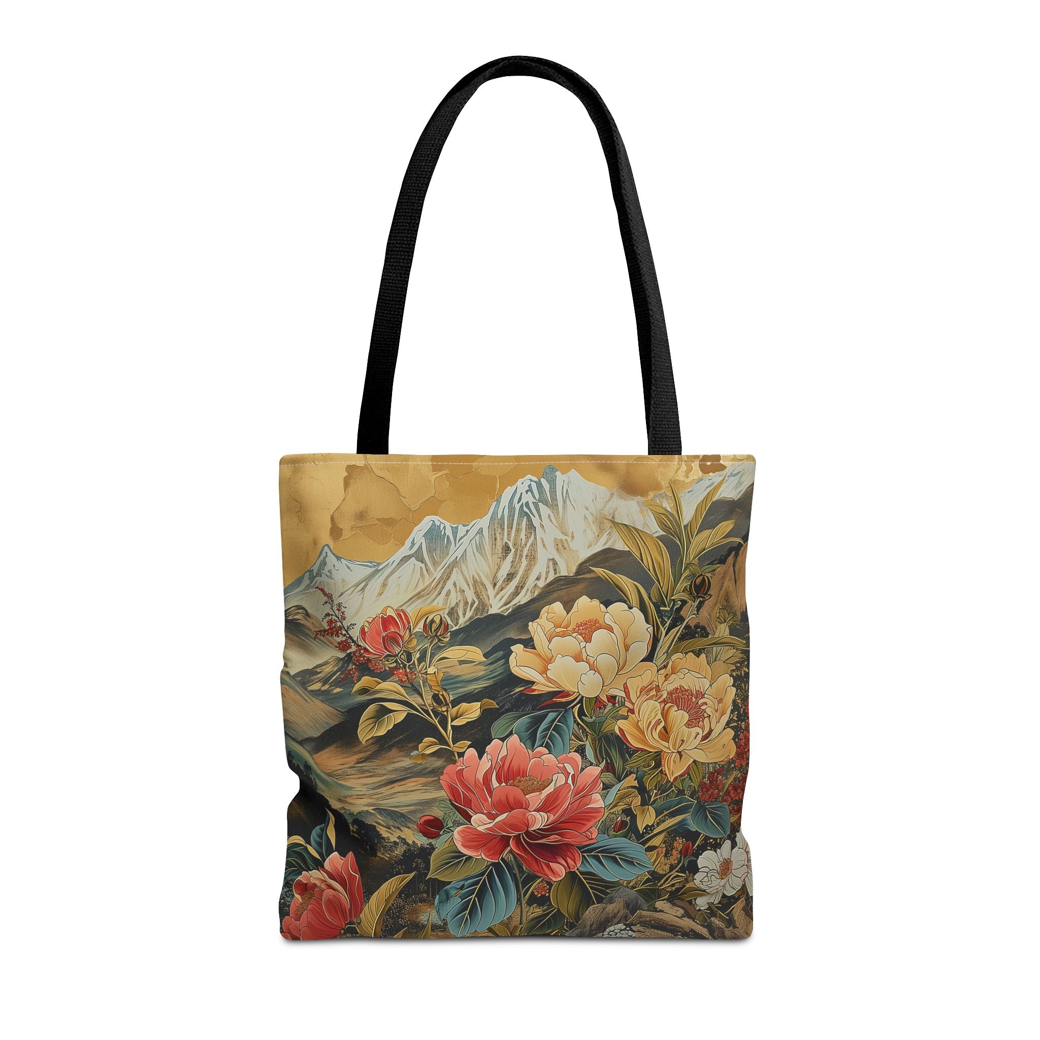 Floral Mountain Majesty Tote Bag, Eco-Friendly Scenic Canvas Gift - Darwin & Rose