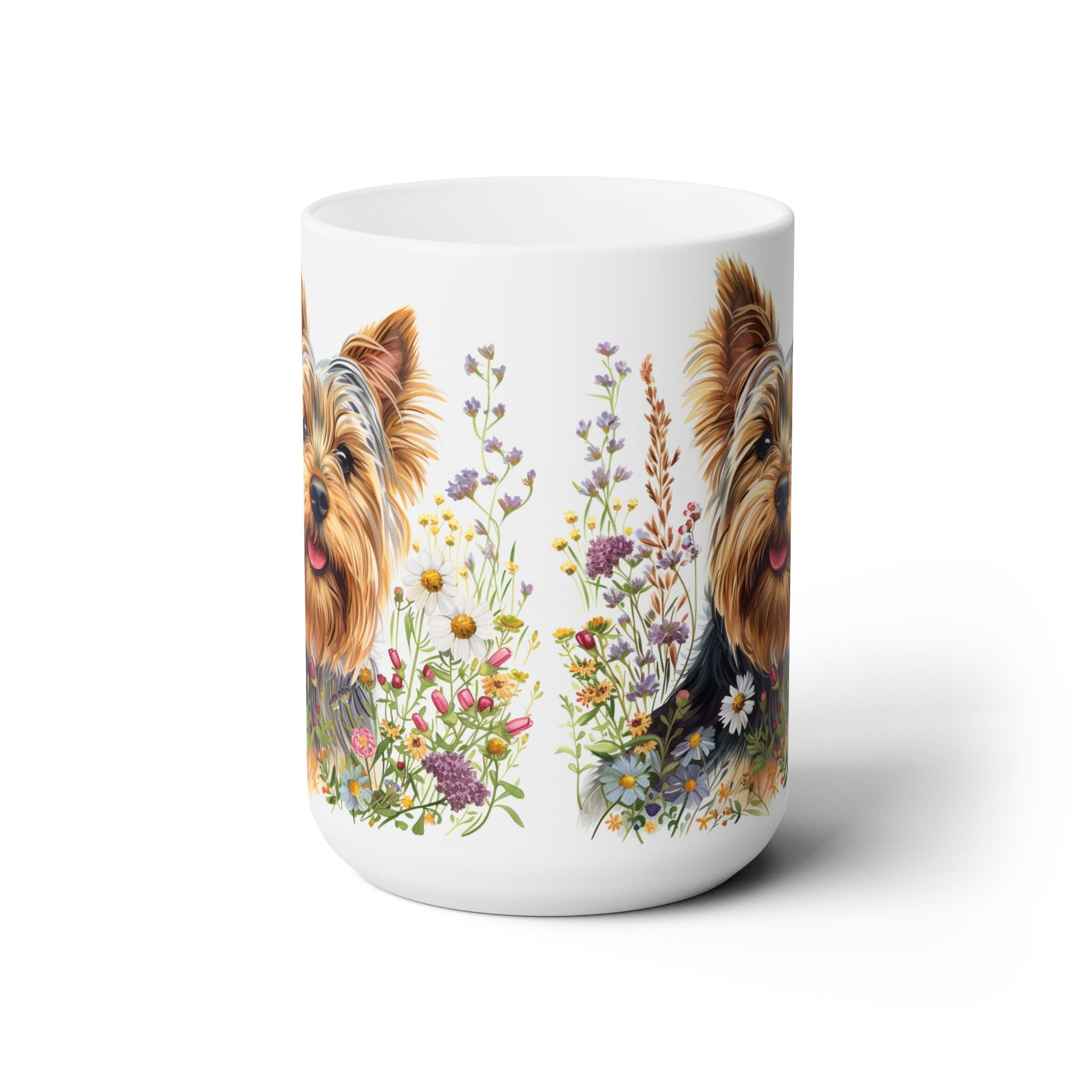 Yorkie Lover Floral Mug - Yorkshire Terrier Coffee Cup for Pet Parents - Darwin & Rose