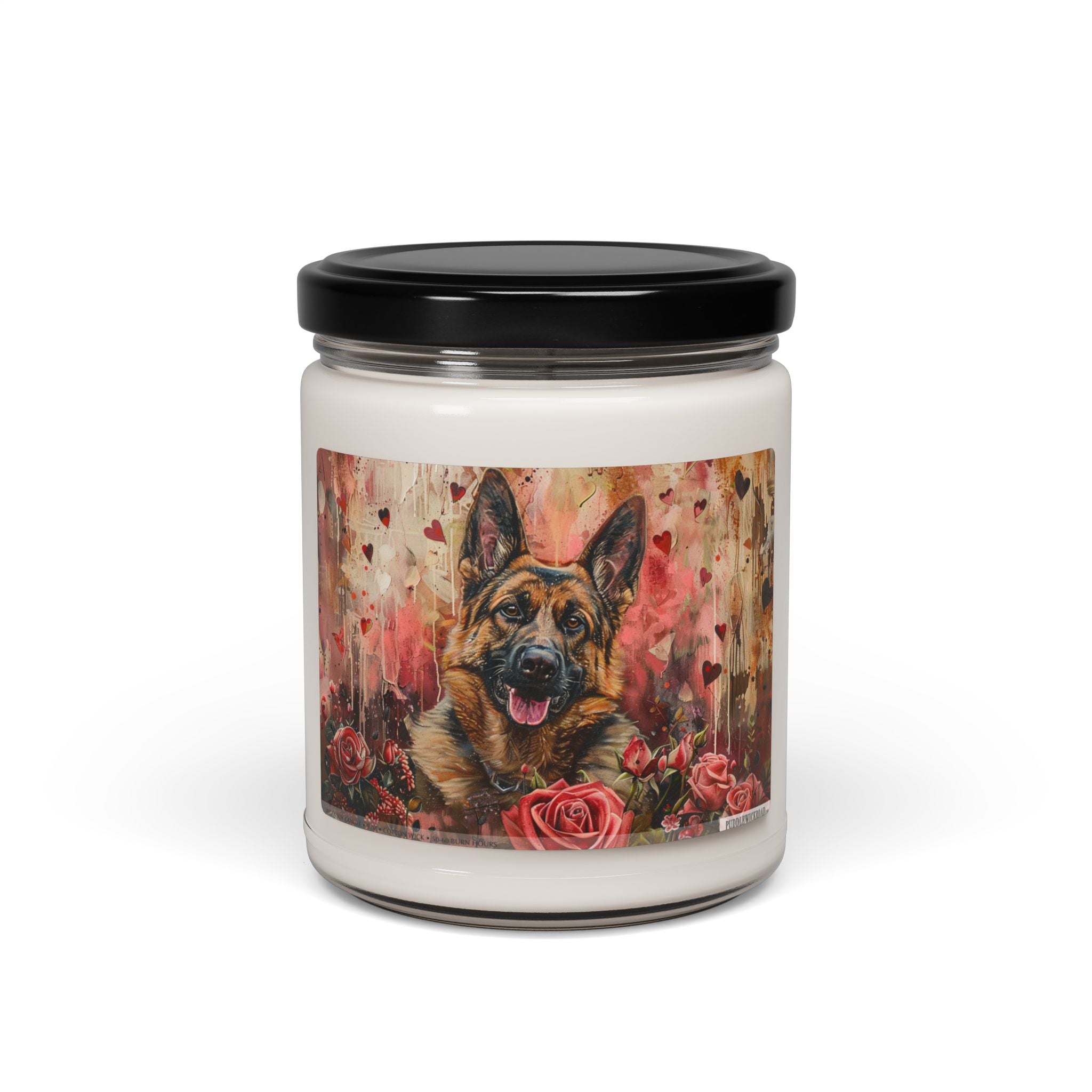German Shepherd Love Candle - Memorial Gift & Dog Lover Décor - Darwin & Rose