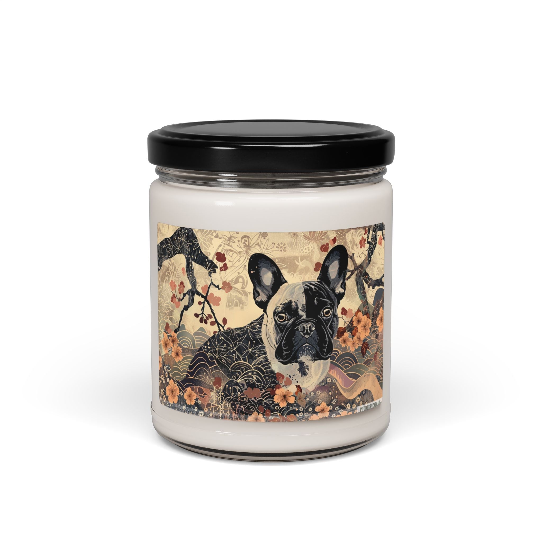 Frenchie Blossom Soy Candle - Artisan Gift for Dog Lovers - Darwin & Rose