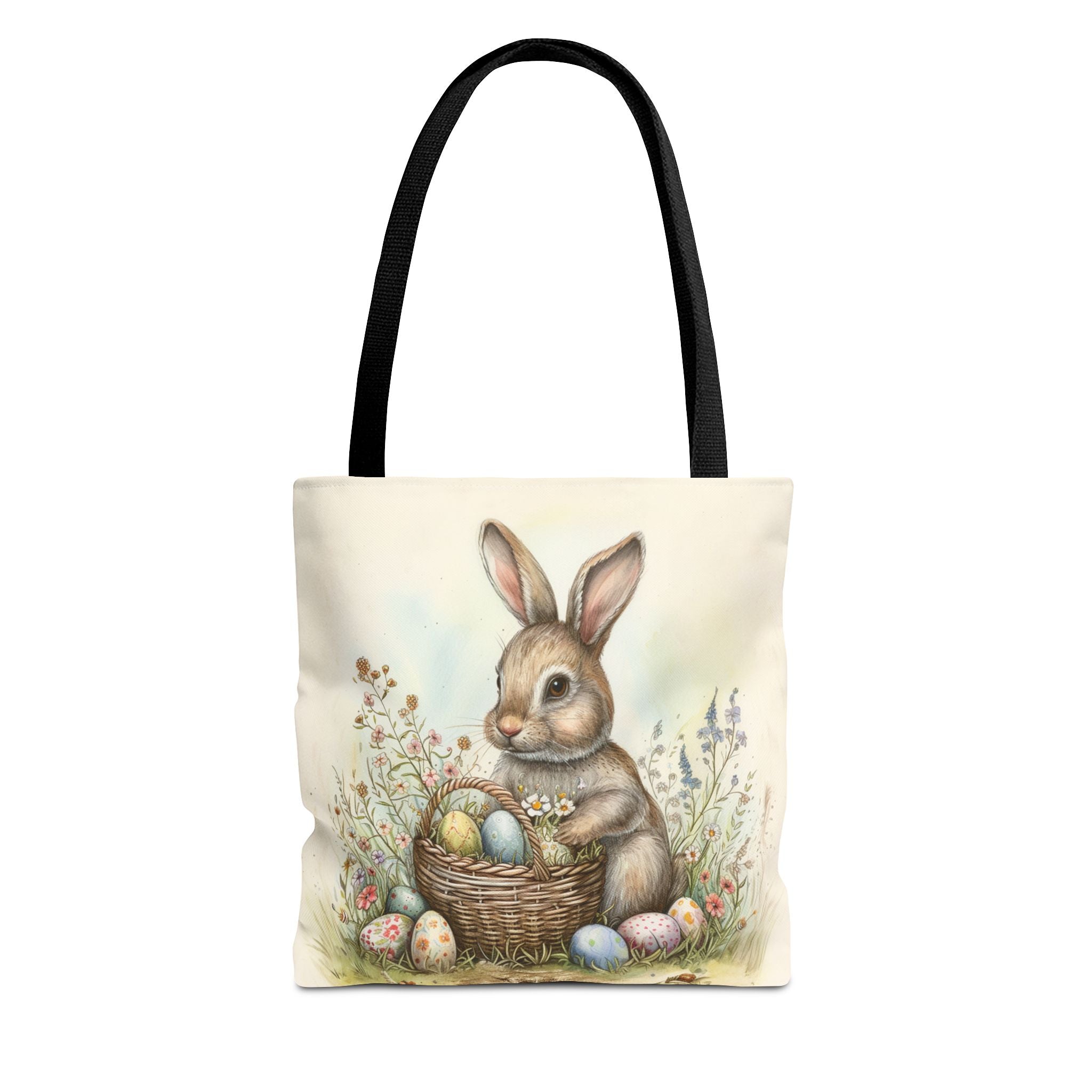 Easter Bunny Tote Bag with Pastel Spring Egg Design - Darwin & Rose