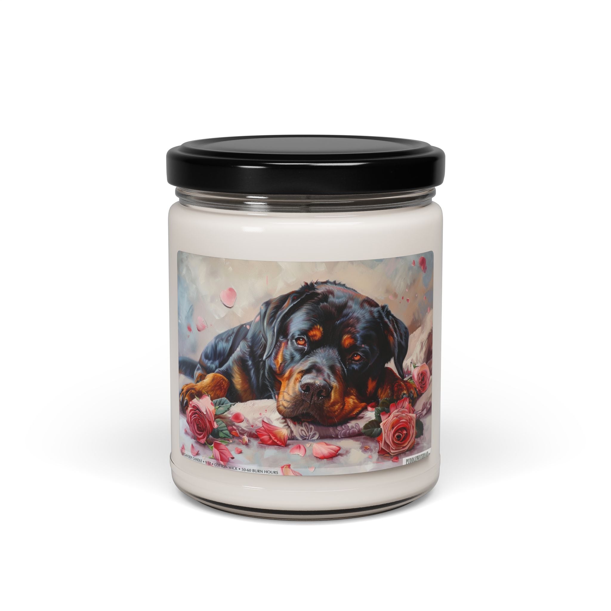 Rottweiler Romance Soy Candle - Cozy Gift for Pet Lovers - Darwin & Rose