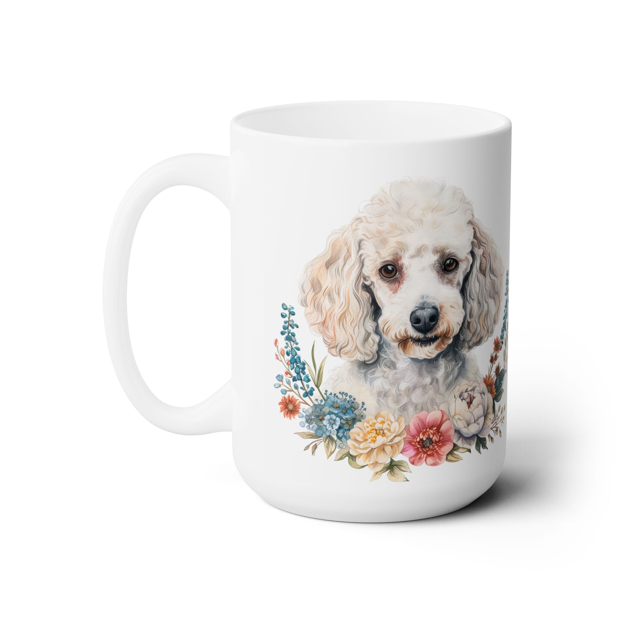 Poodle Bloom Mug - Floral Dog Lover's Coffee Cup Gift - Darwin & Rose