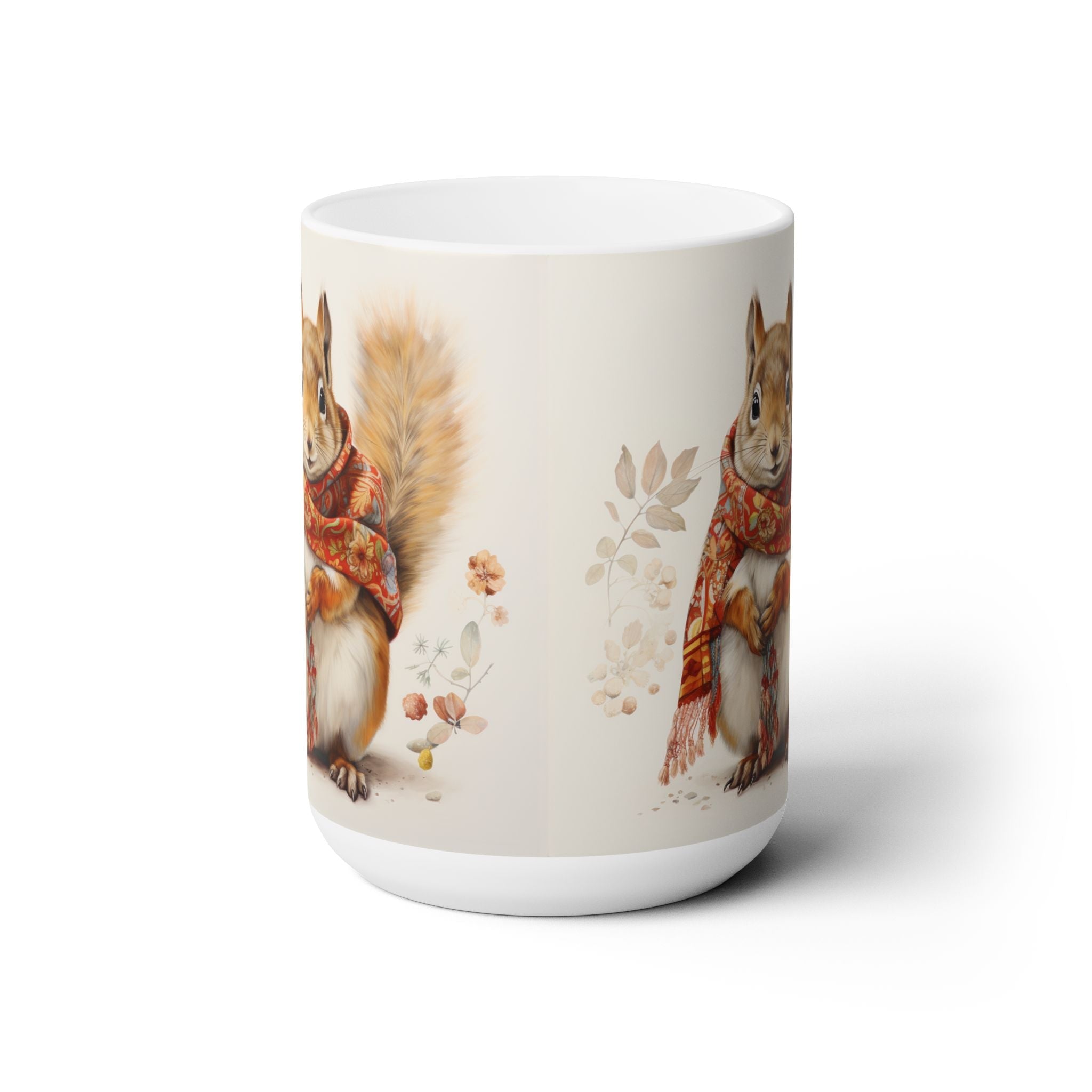 Cozy Squirrel Mug with Autumn Scarf - Gift for Animal Lovers - Darwin & Rose