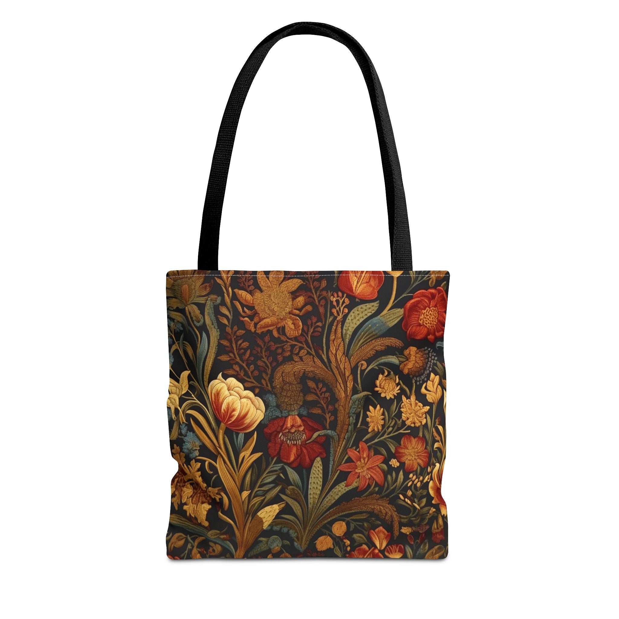 Elegant Autumn Bloom Tote Bag - Eco-Friendly Floral Market Bag - Darwin & Rose
