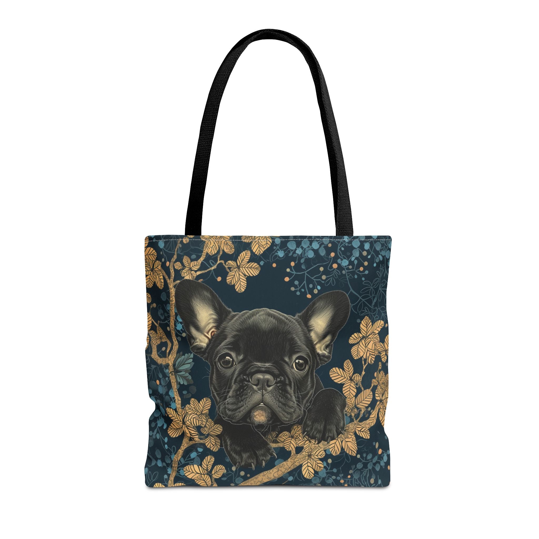 French Bulldog Midnight Blooms Tote Bag, Artistic Eco-Friendly Design - Darwin & Rose