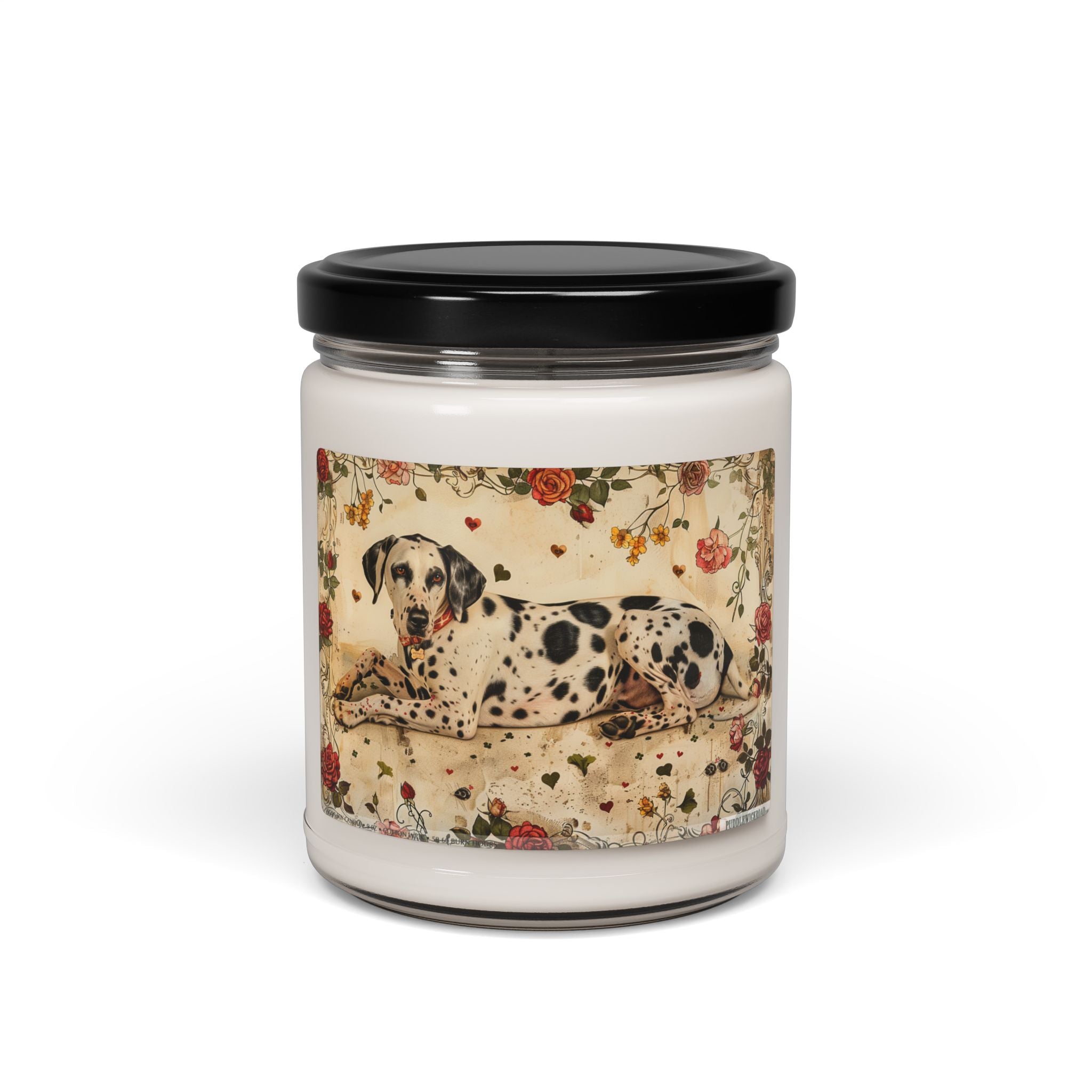 Dalmatian Lover's Vintage Floral Candle - Thoughtful Pet Gift - Darwin & Rose