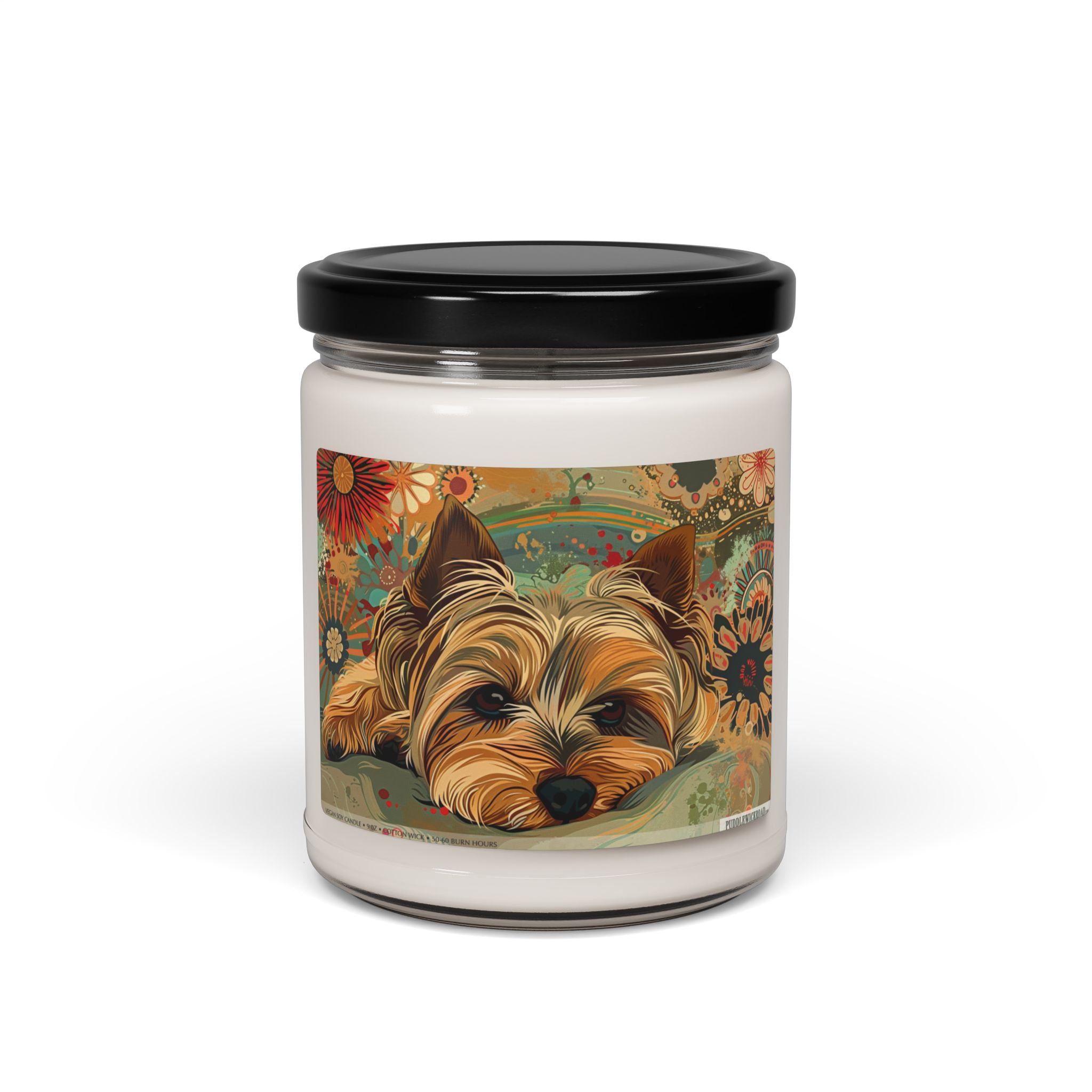 Yorkie Dreams Candle - Yorkshire Terrier Art Memorial Gift - Darwin & Rose