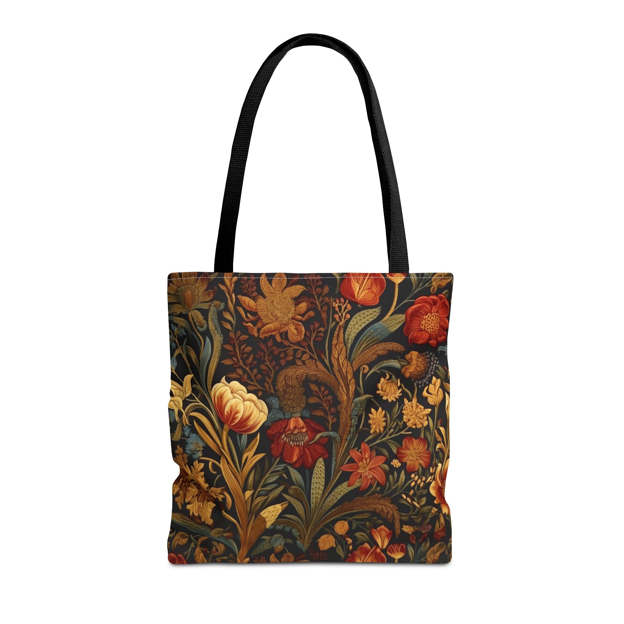 Elegant Autumn Bloom Tote Bag - Eco-Friendly Floral Market Bag - Darwin & Rose