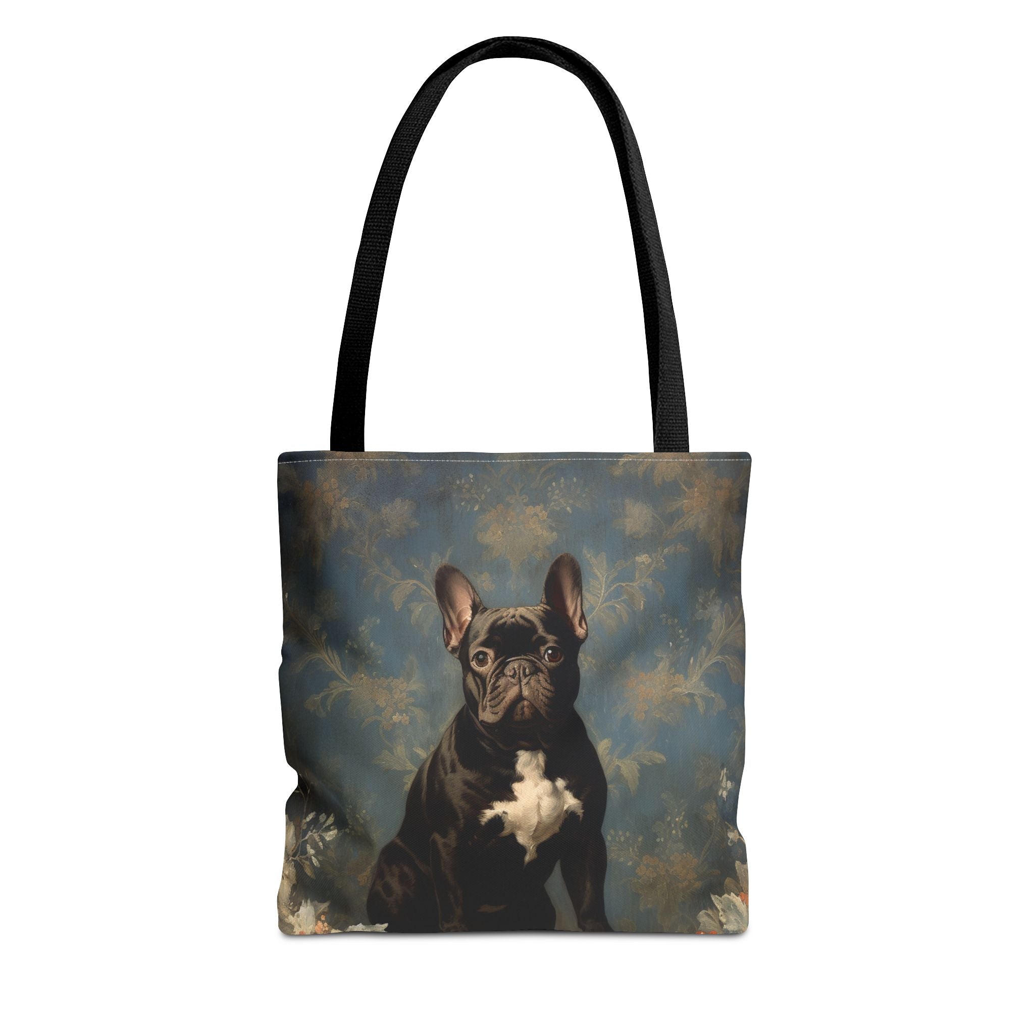 French Bulldog Regal Bloom Canvas Tote Bag, Elegant & Eco-Friendly - Darwin & Rose