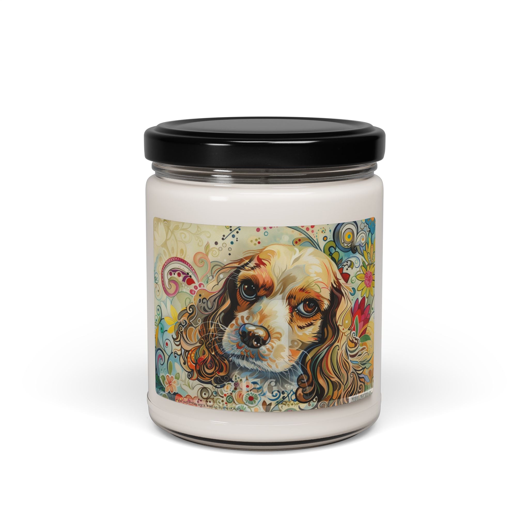 Cocker Spaniel Vintage Art Candle - Pet Lover Gift for Dog Parents - Darwin & Rose