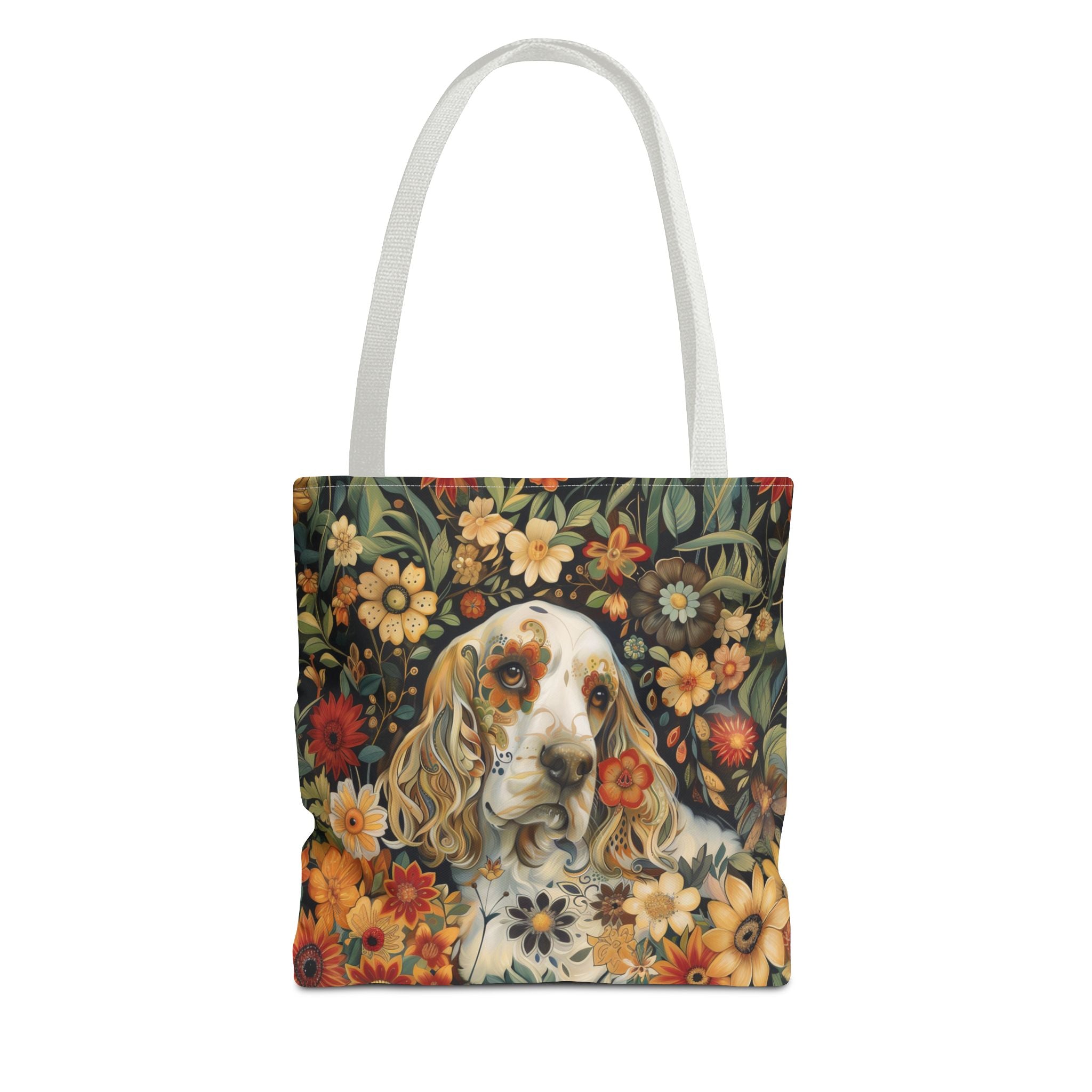 Floral Cocker Spaniel Canvas Tote Bag, Perfect for Dog Lovers - Darwin & Rose