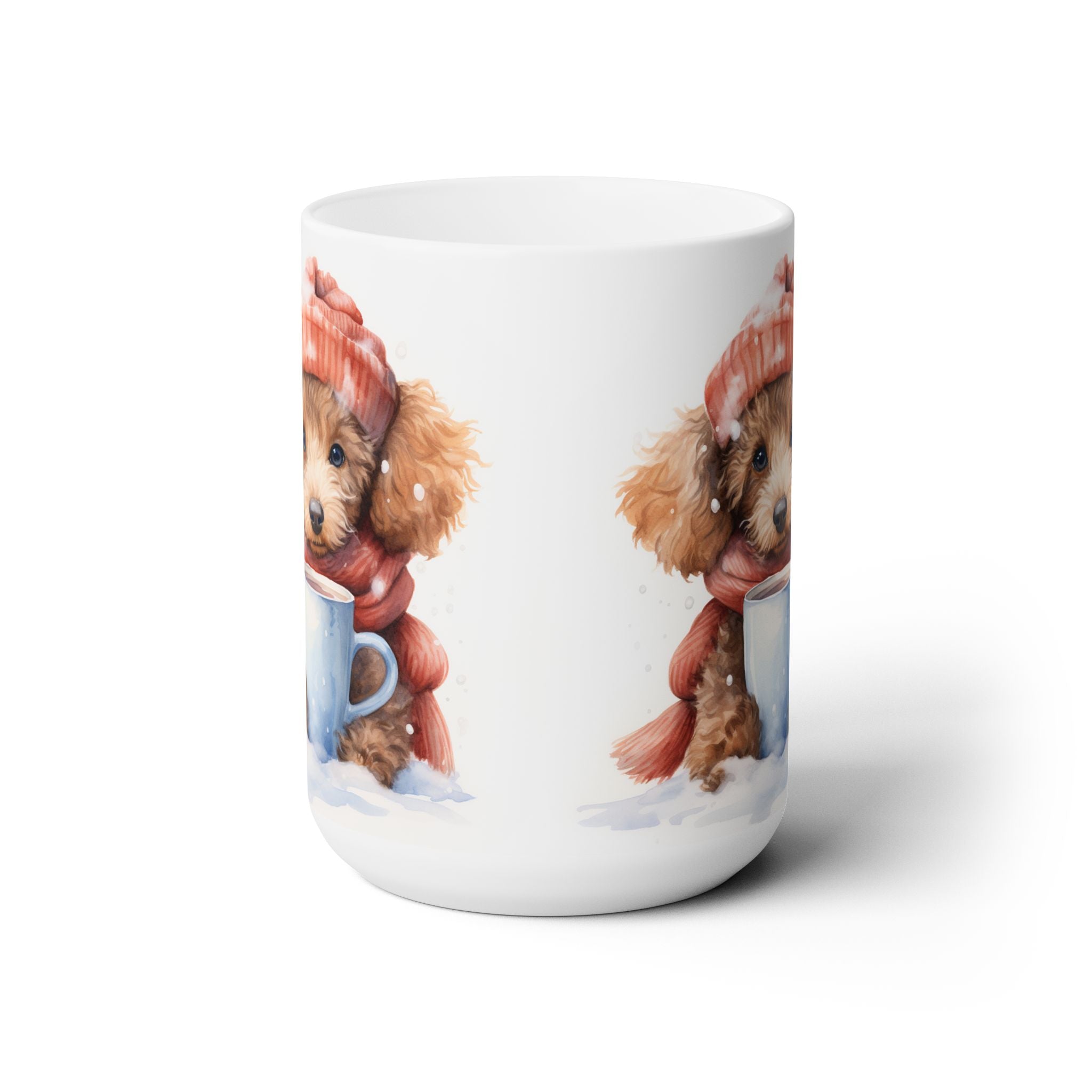 Cozy Poodle Winter Mug - Dog Lover's Coffee Cup Gift - Darwin & Rose