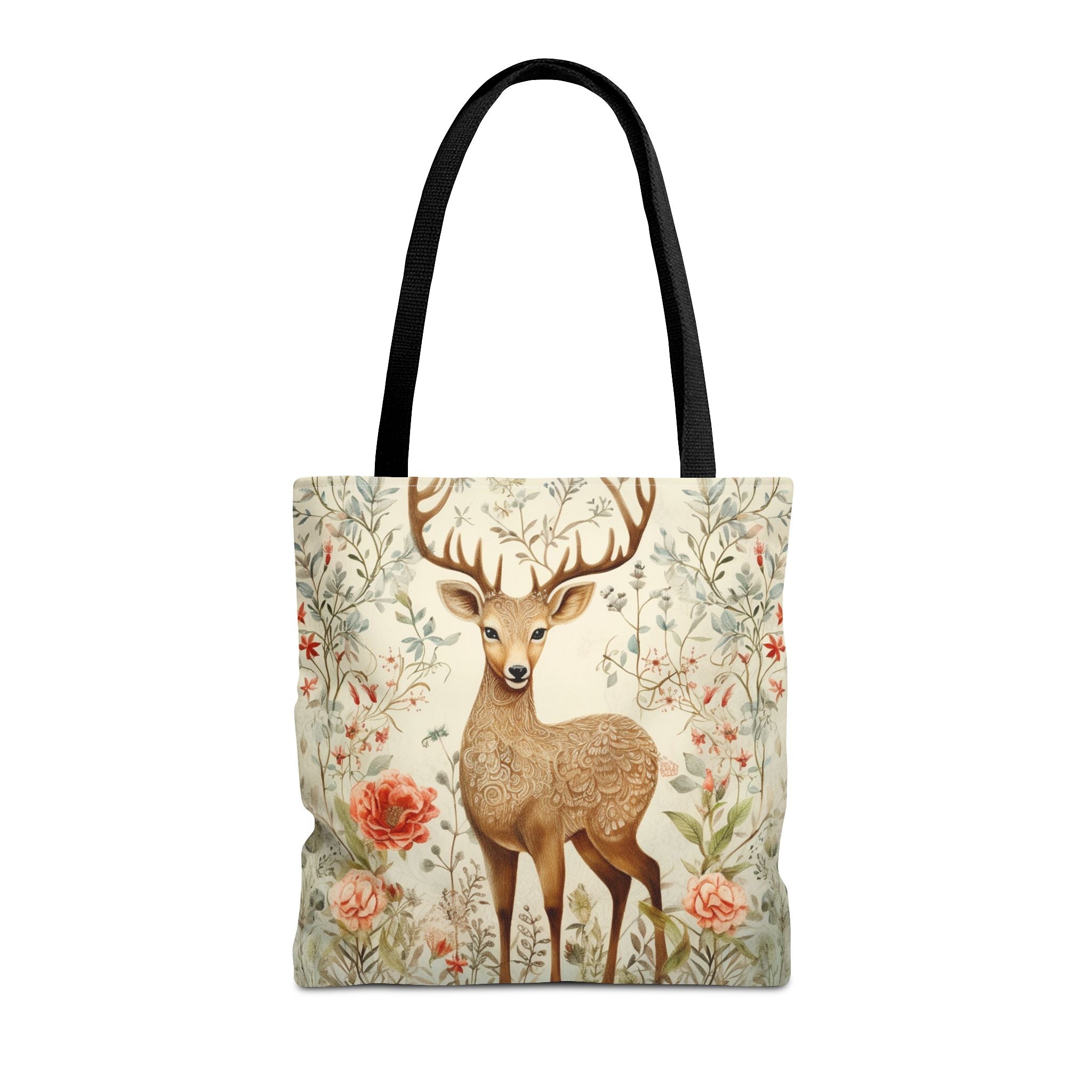 Deer Meadow Floral Tote Bag, Eco-Friendly Shopping and Book Bag - Darwin & Rose
