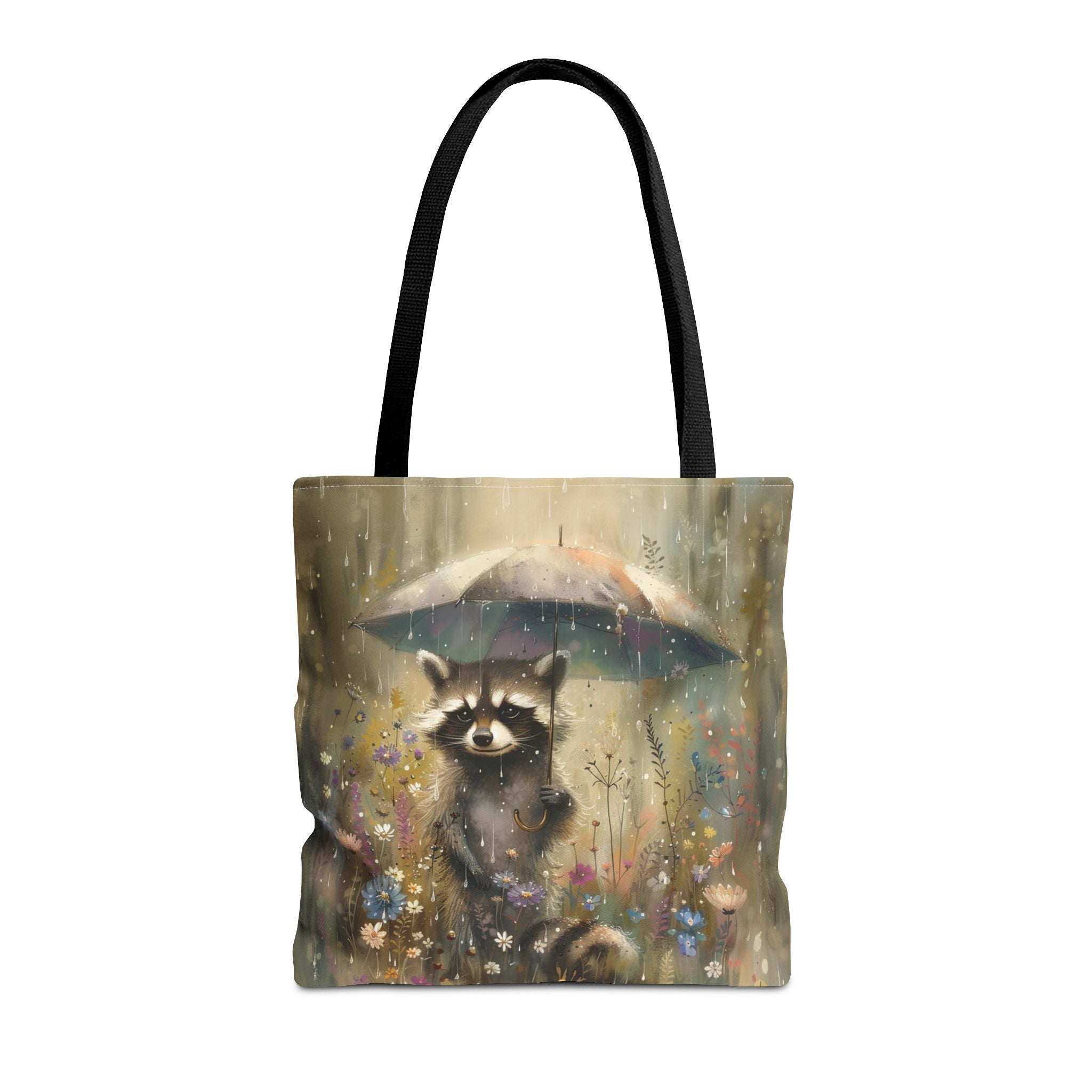 Raccoon Rainy Day Canvas Tote Bag - Eco-Friendly Nature Lover Gift - Darwin & Rose