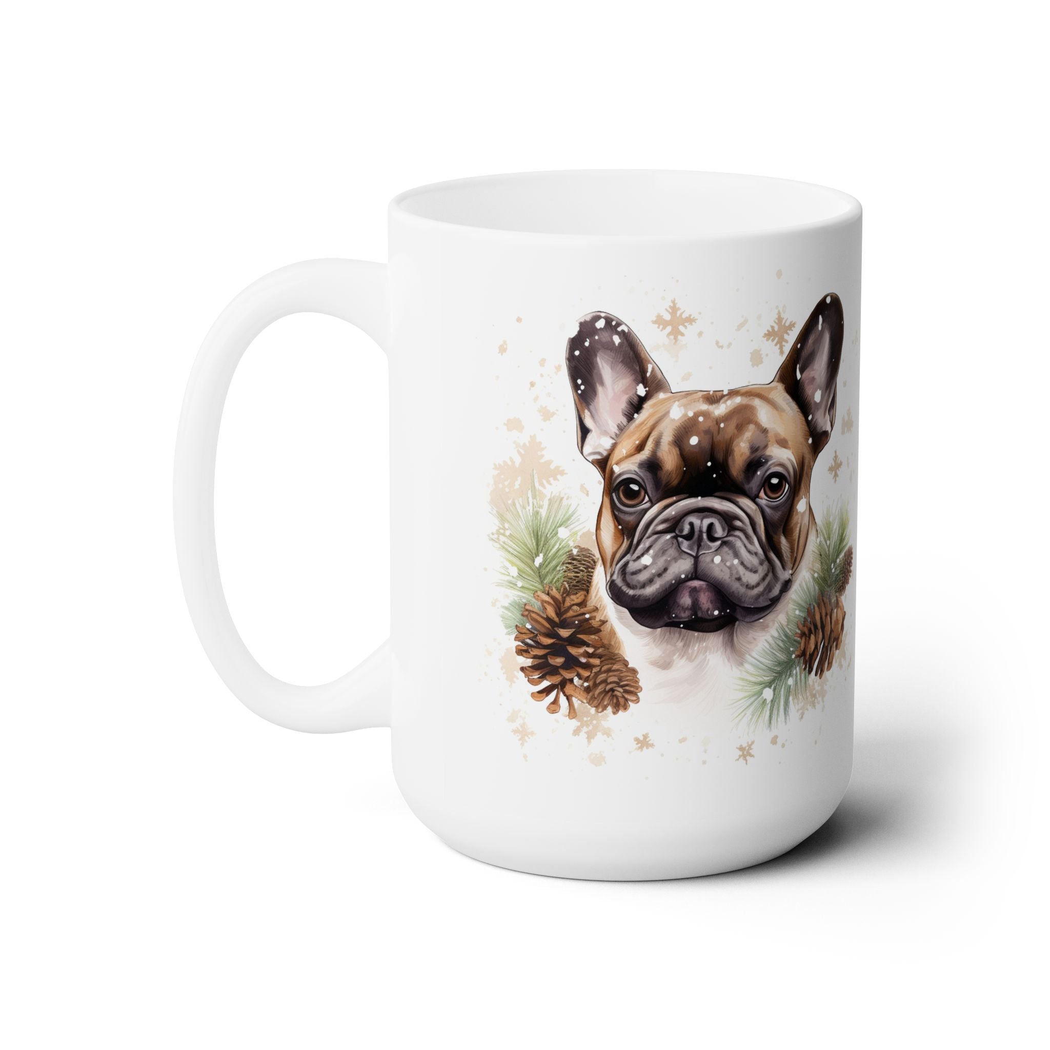 Frenchie Holiday Mug - Festive French Bulldog Coffee Cup for Dog Lovers - Darwin & Rose