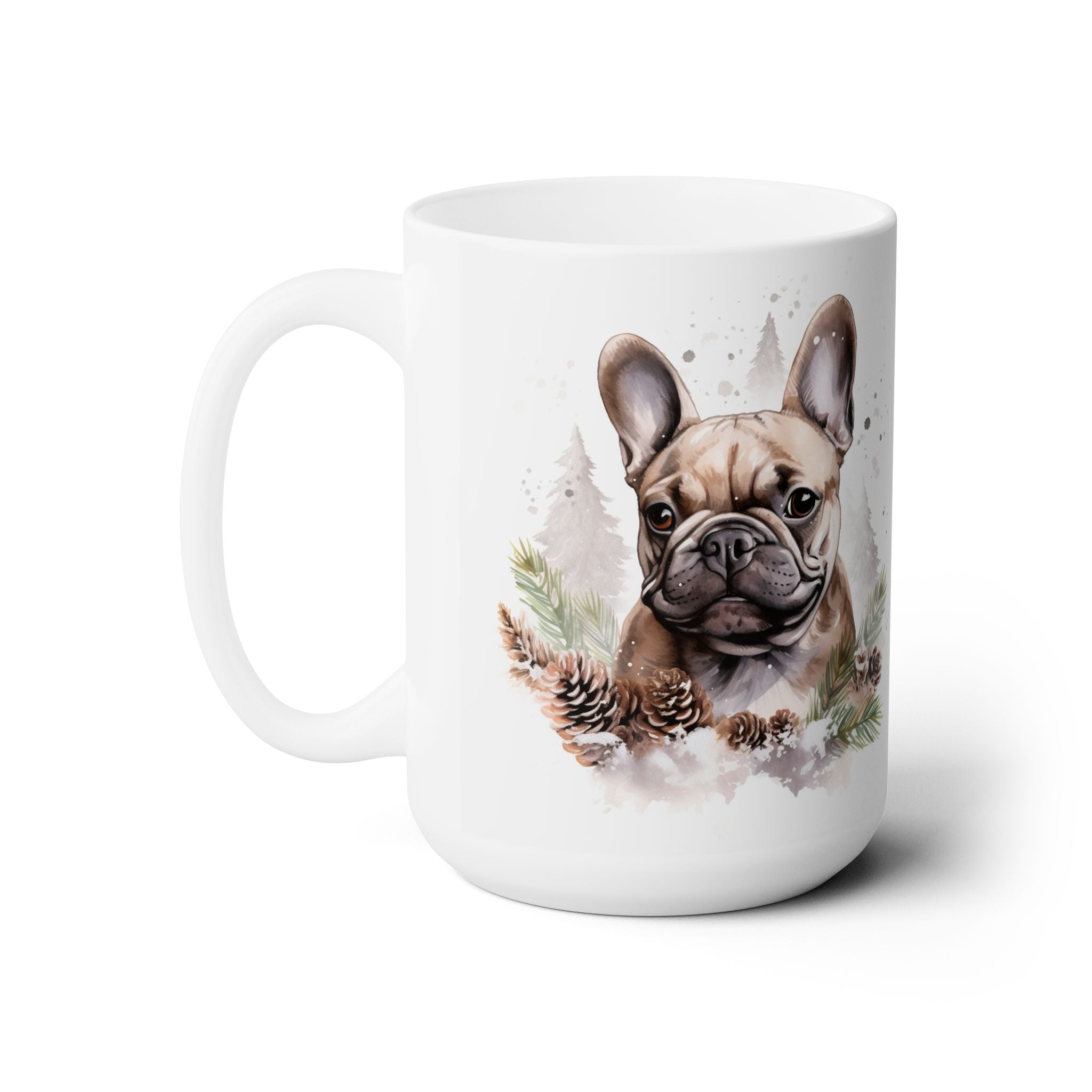 Frenchie Winter Wonderland Mug - French Bulldog Holiday Cup - Darwin & Rose