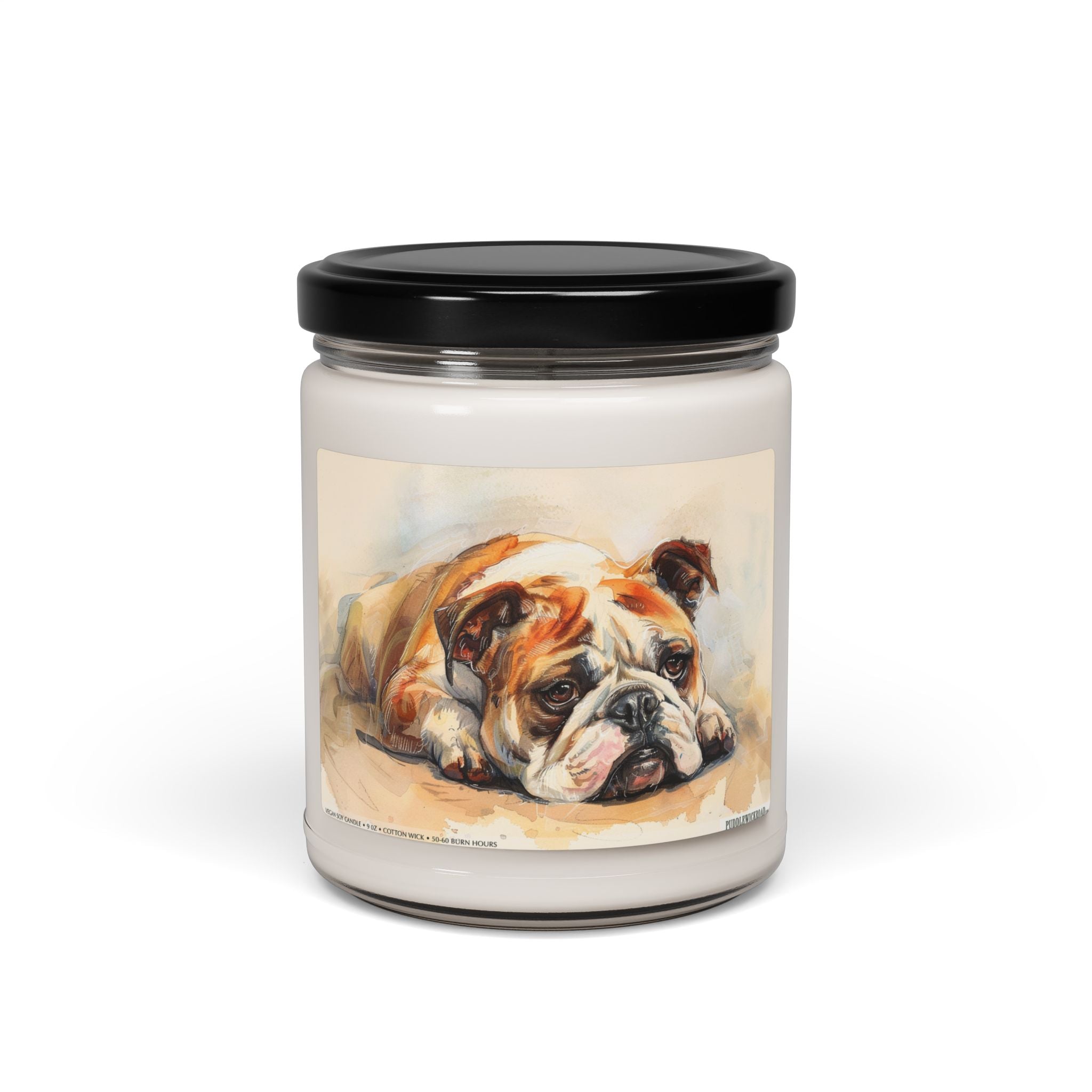 English Bulldog Vintage Candle - Cozy Dog Lover Gift - Darwin & Rose