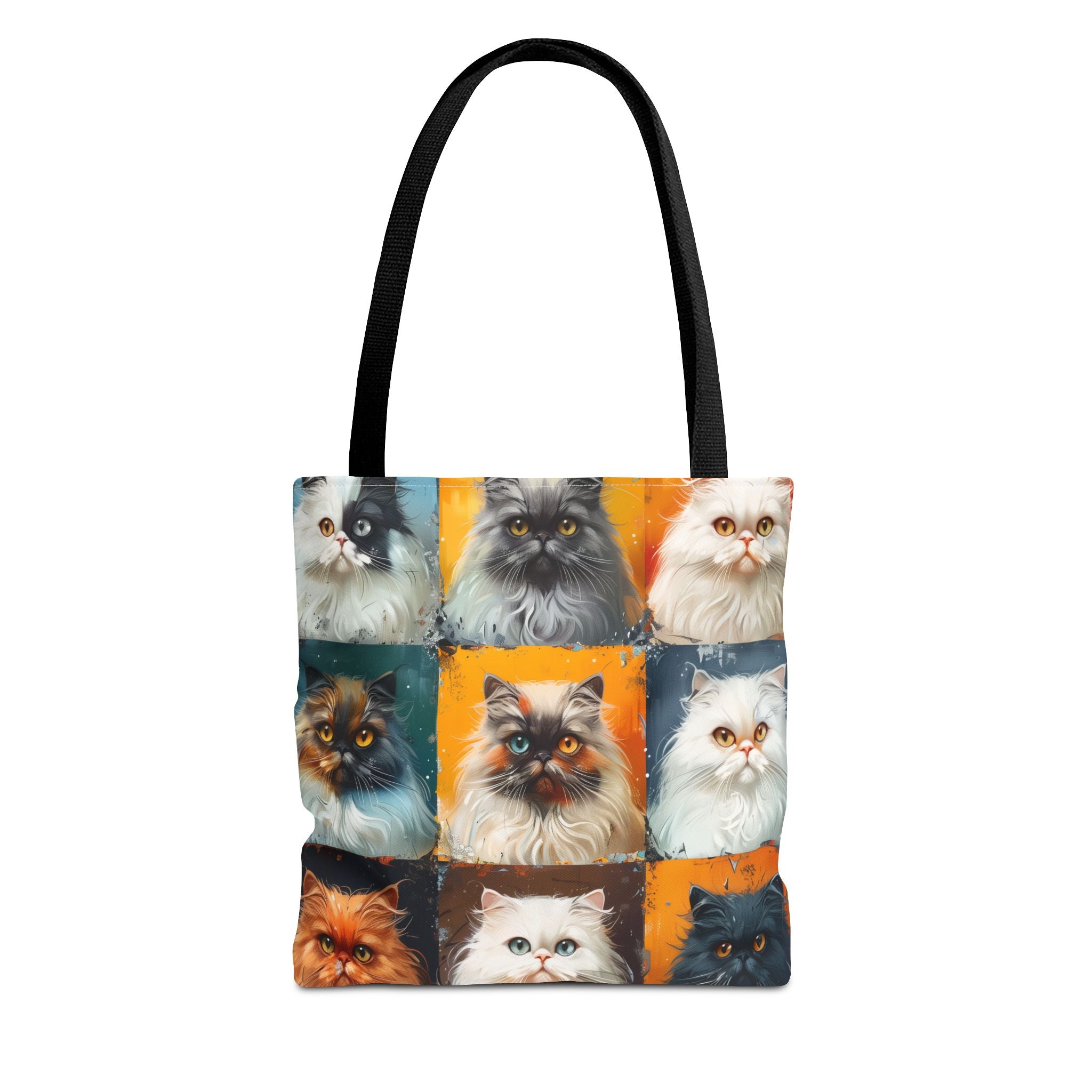 Persian Cat Lover Tote Bag - Colorful Kitty Art Canvas for Cat Enthusiasts - Darwin & Rose