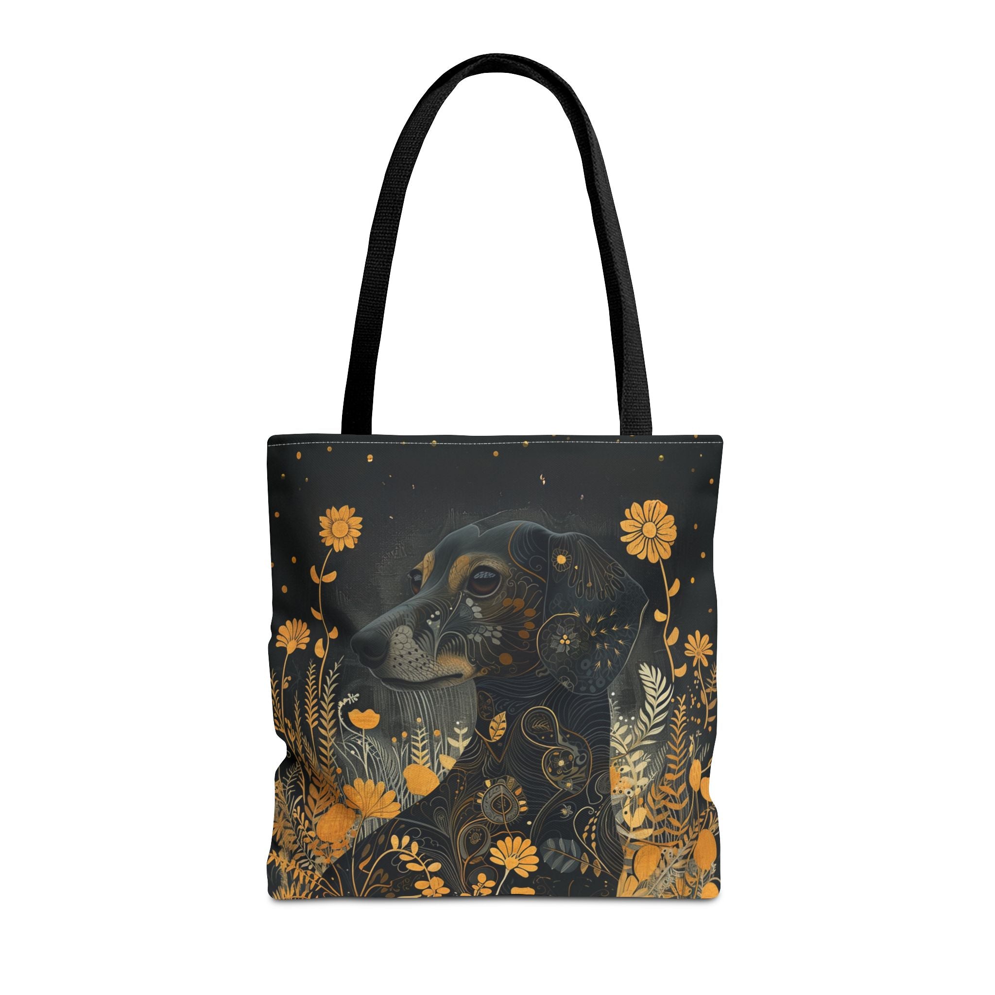 Whimsical Dachshund Meadow Tote Bag - Eco-Friendly Canvas Gift - Darwin & Rose