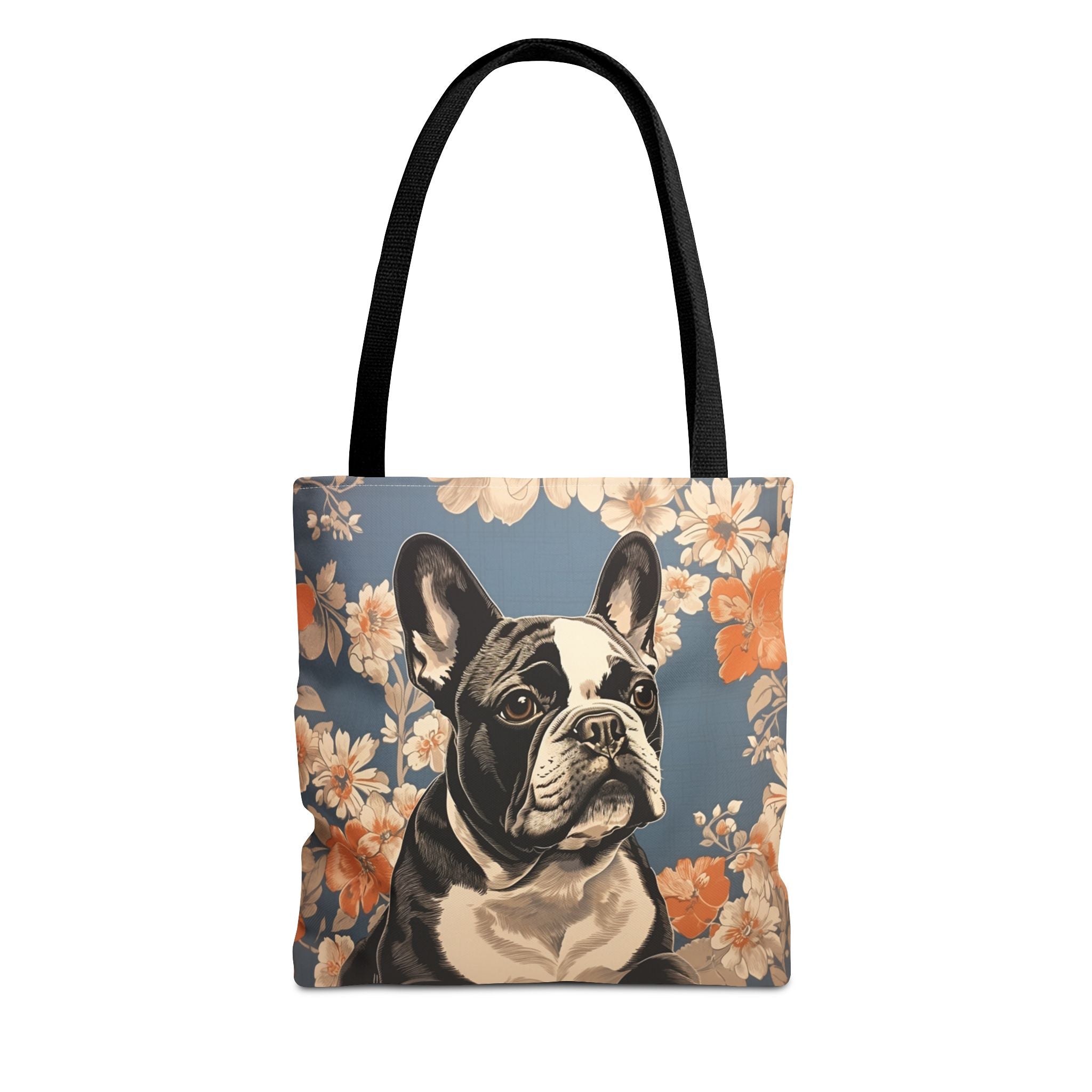 Frenchie Floral Canvas Tote Bag - Chic Gift for Dog Lovers - Darwin & Rose