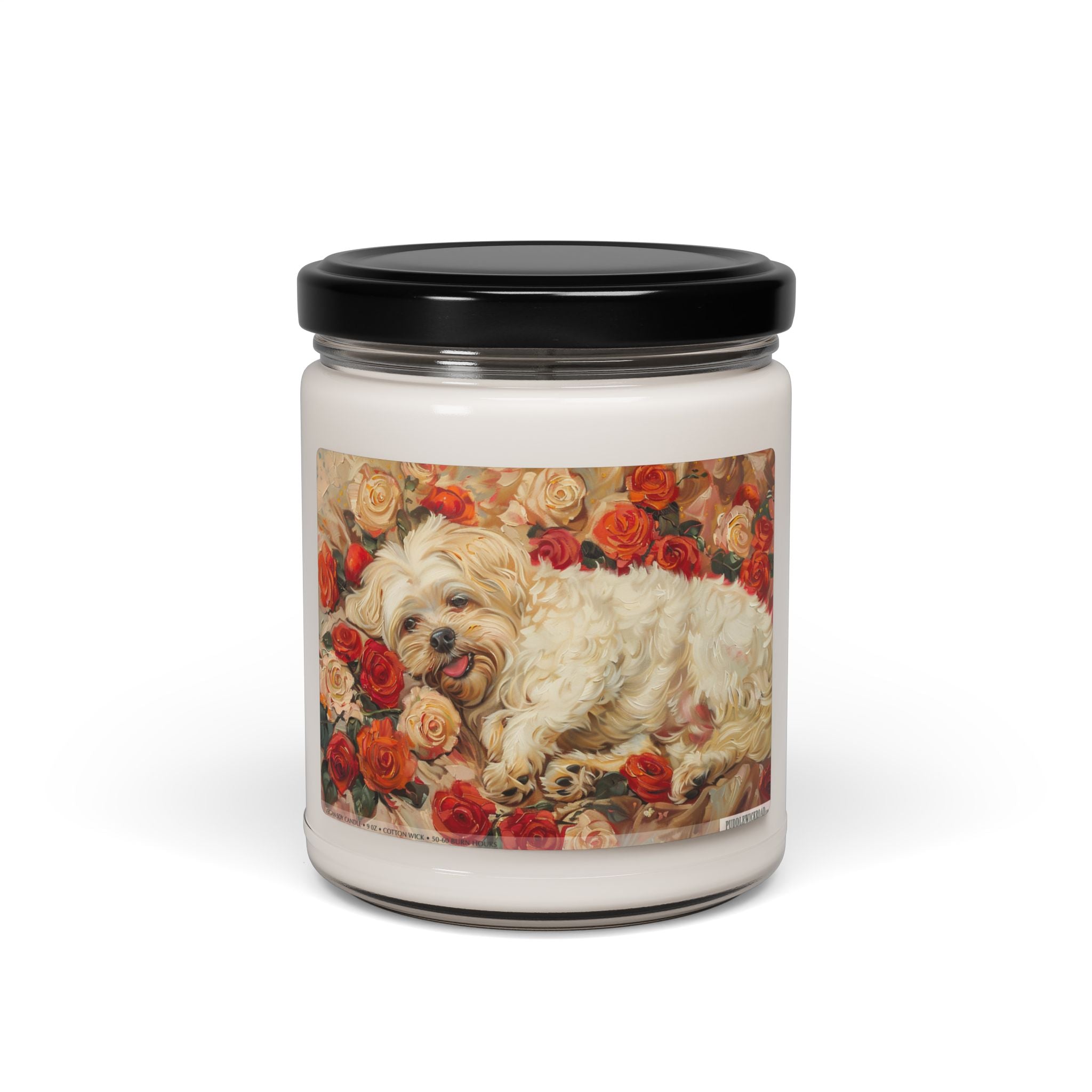 Maltese Love Candle - Adorable Dog-Themed Soy Wax Gift - Darwin & Rose