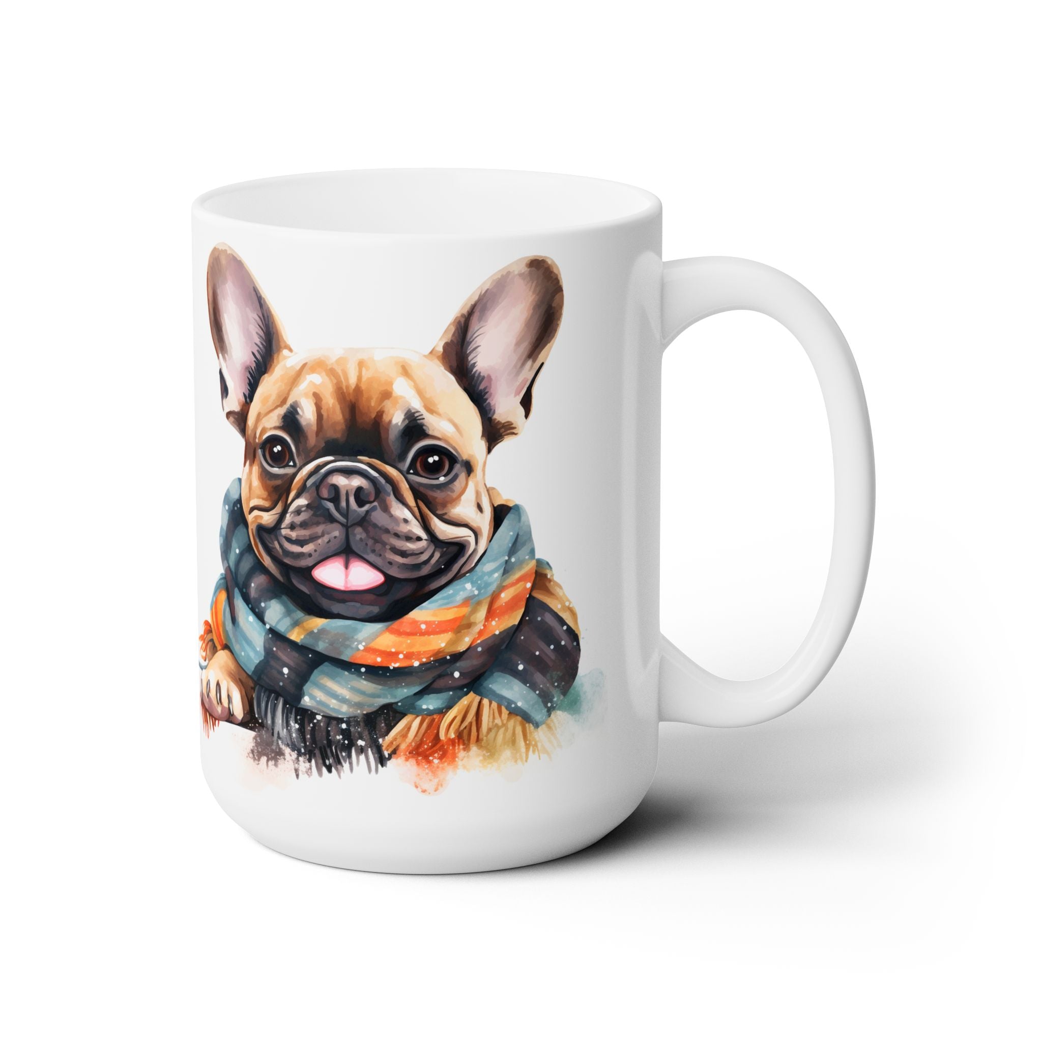 Frenchie Cozy Winter Mug - Adorable French Bulldog Coffee Cup - Darwin & Rose