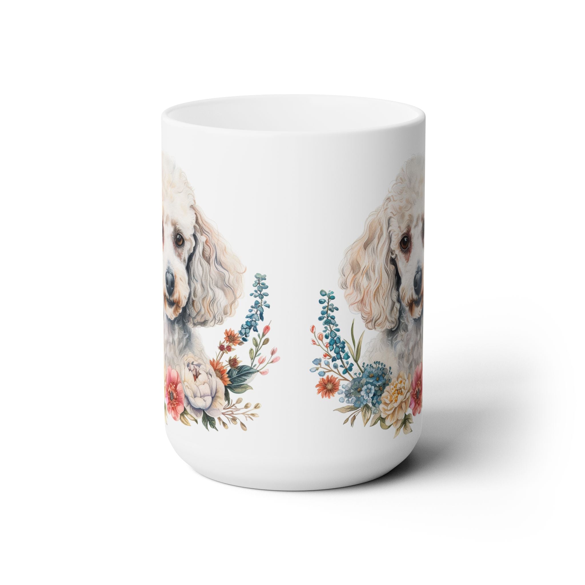 Poodle Bloom Mug - Floral Dog Lover's Coffee Cup Gift - Darwin & Rose