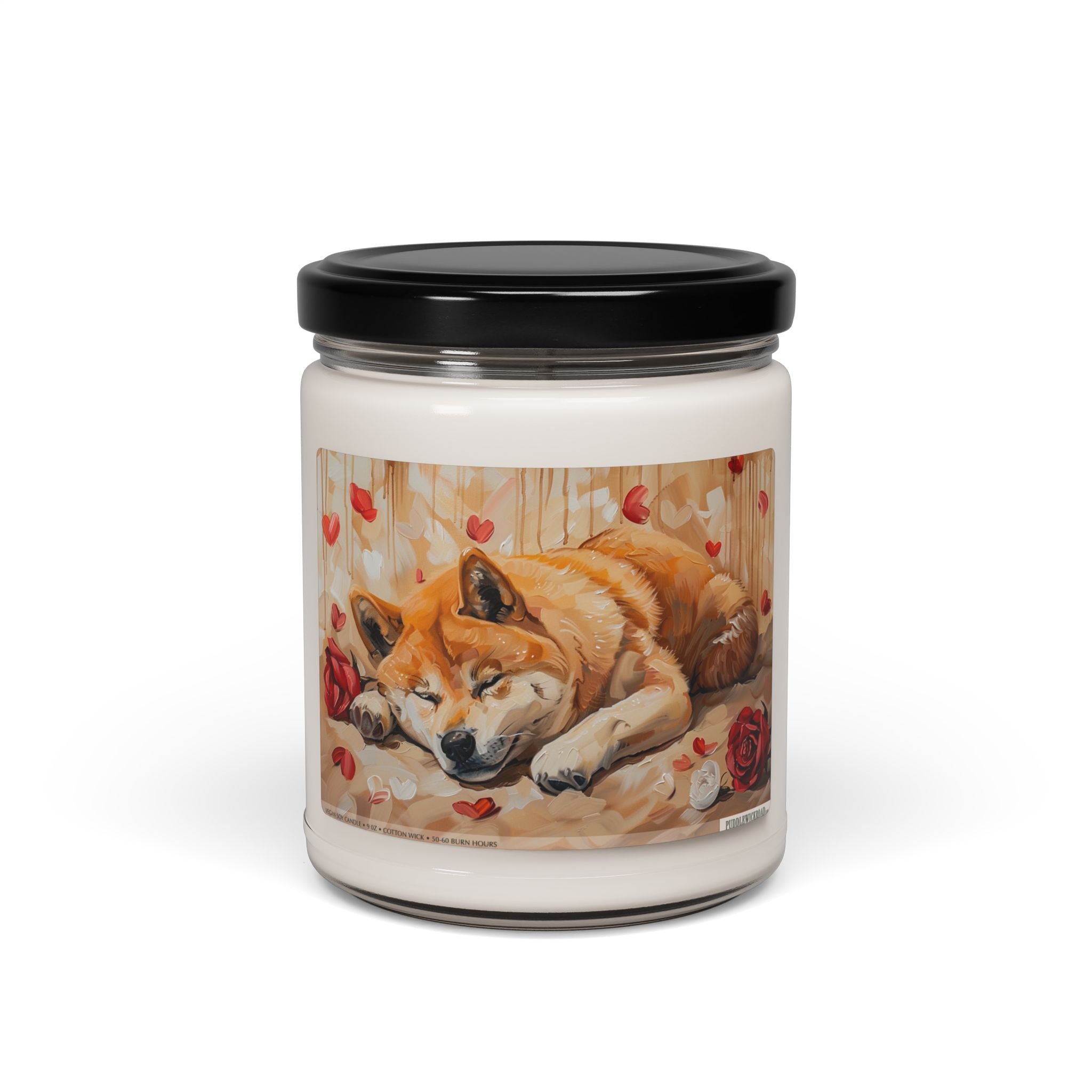 Shiba Inu Love Candle - Heartwarming Soy Wax Dog Lover Gift - Darwin & Rose