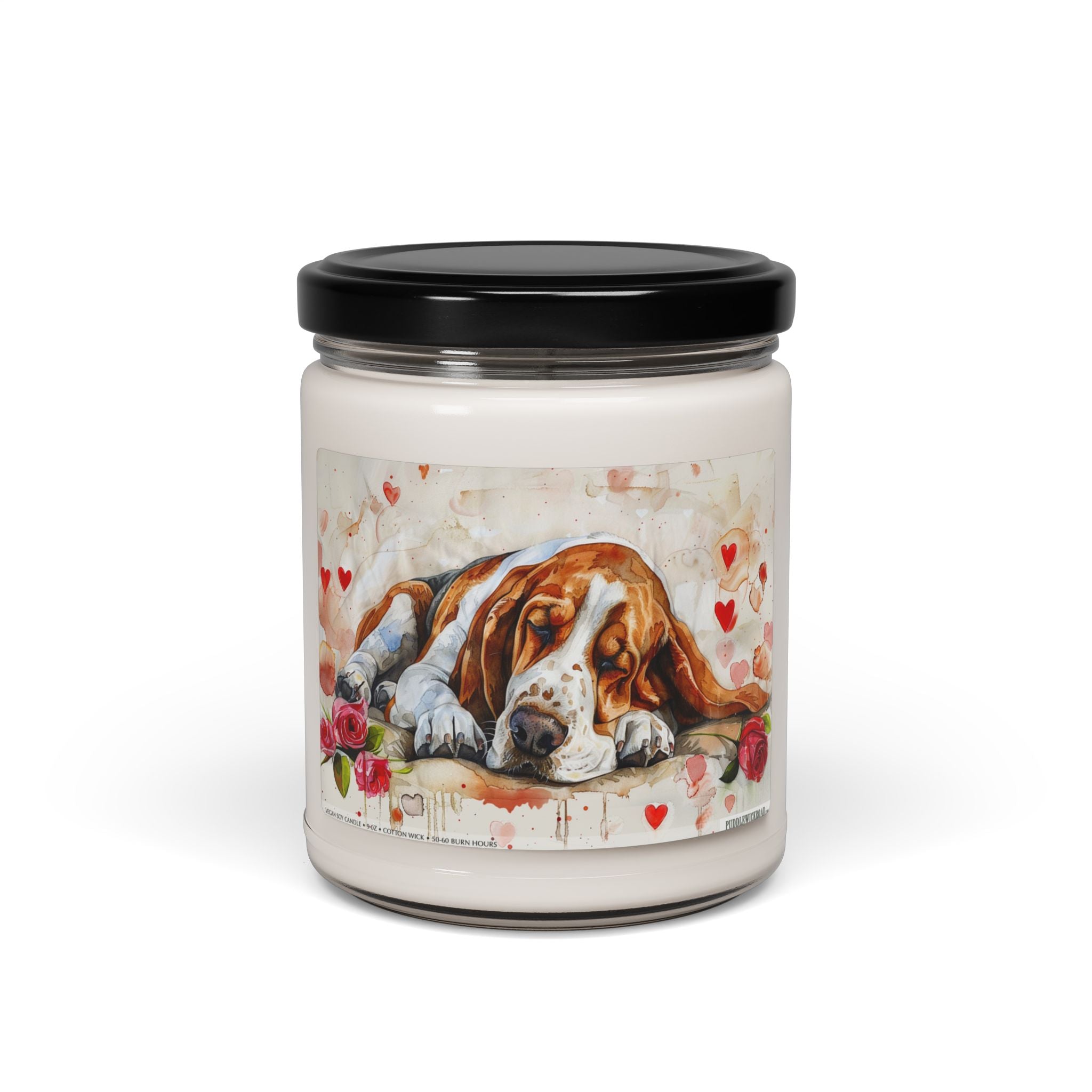 Cozy Basset Hound Candle - Pet Lover's Gift Idea - Darwin & Rose