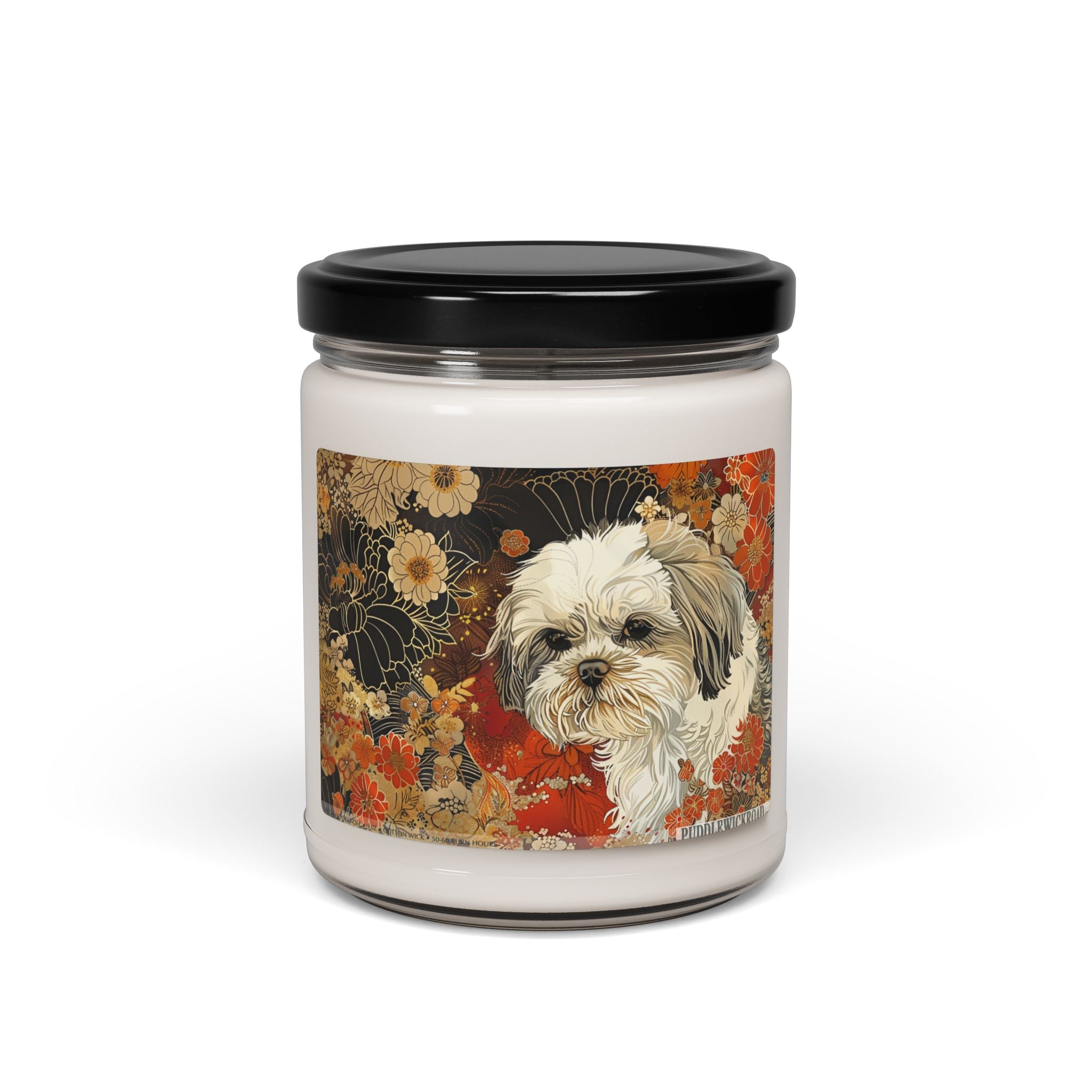 Shih Tzu Candle - Vintage-Inspired Pet Lover Gift, Soy Scented Jar - Darwin & Rose