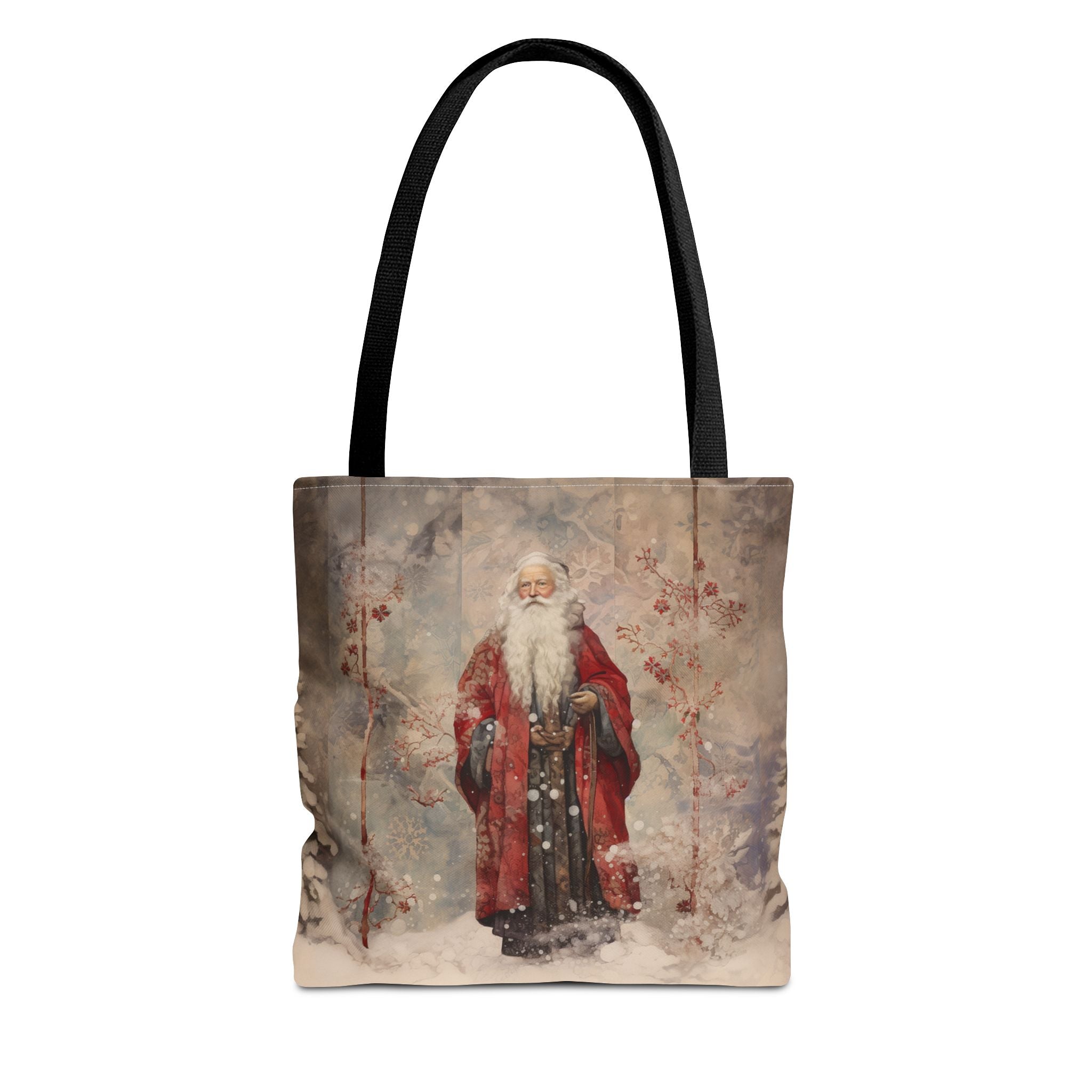 Vintage Santa Claus Canvas Tote Bag - Christmas Market & Gift Shopping Essential - Darwin & Rose