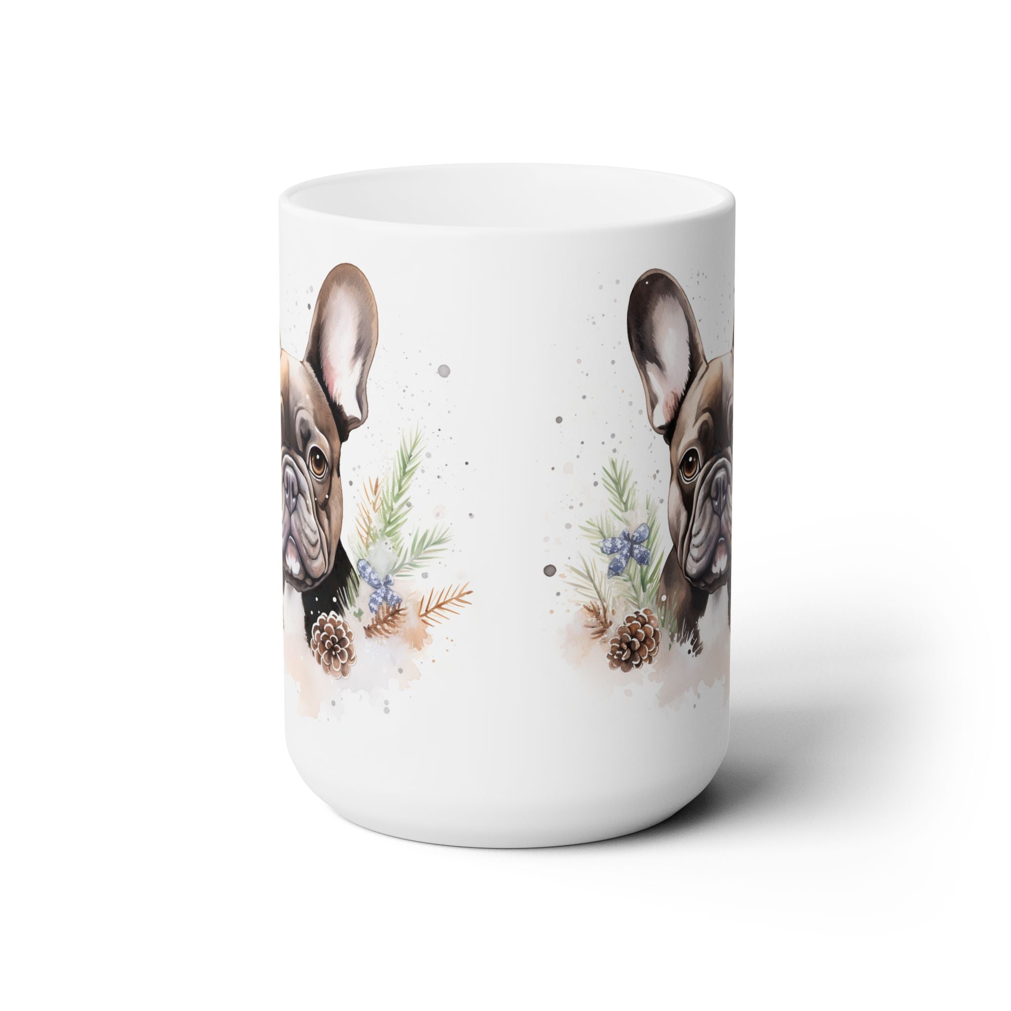 Frenchie Holiday Mug - Adorable French Bulldog Coffee Cup Gift - Darwin & Rose