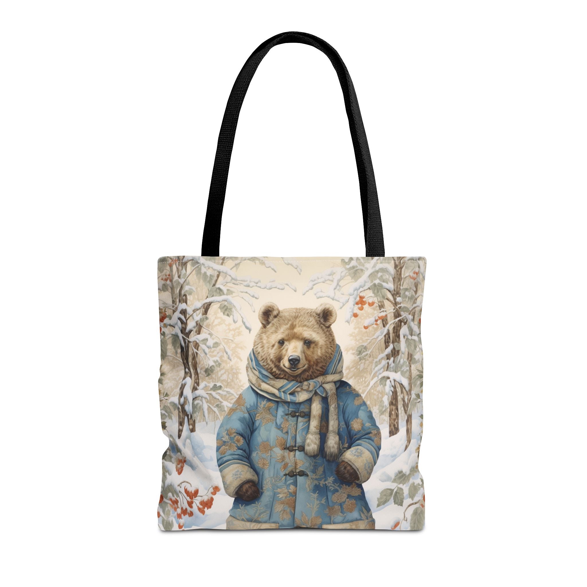Winter Bear Wonderland Tote Bag, Cozy Winter Vibes Eco-Friendly Design - Darwin & Rose