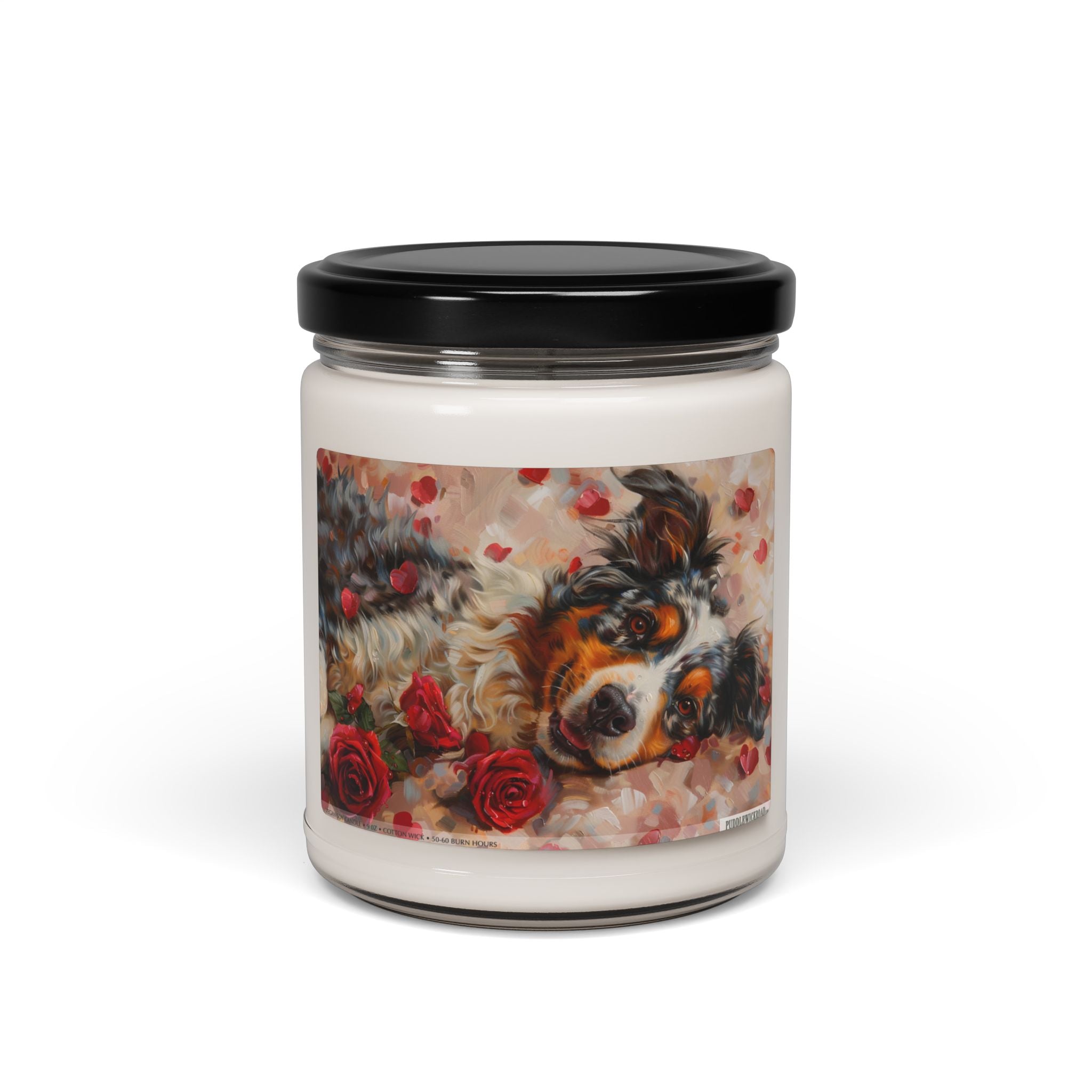 Australian Shepherd Candle - Rose Art Gift for Dog Lovers - Darwin & Rose