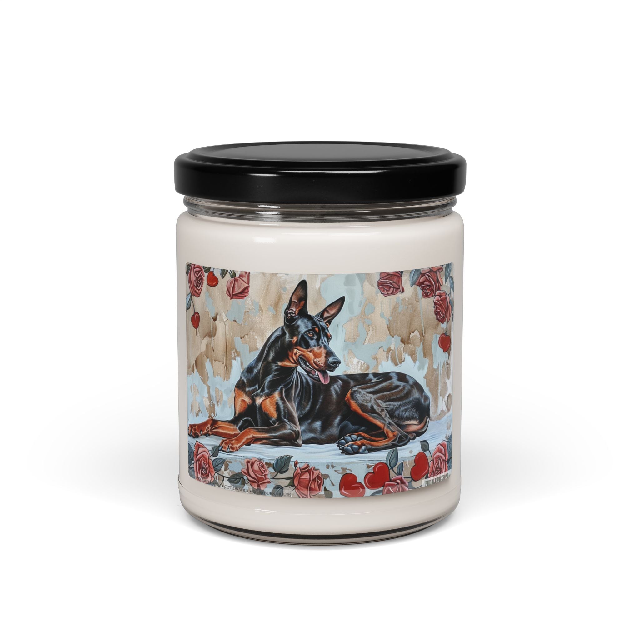 Loyal Doberman Candle - Dog Lover Gift & Memorial Keepsake - Darwin & Rose
